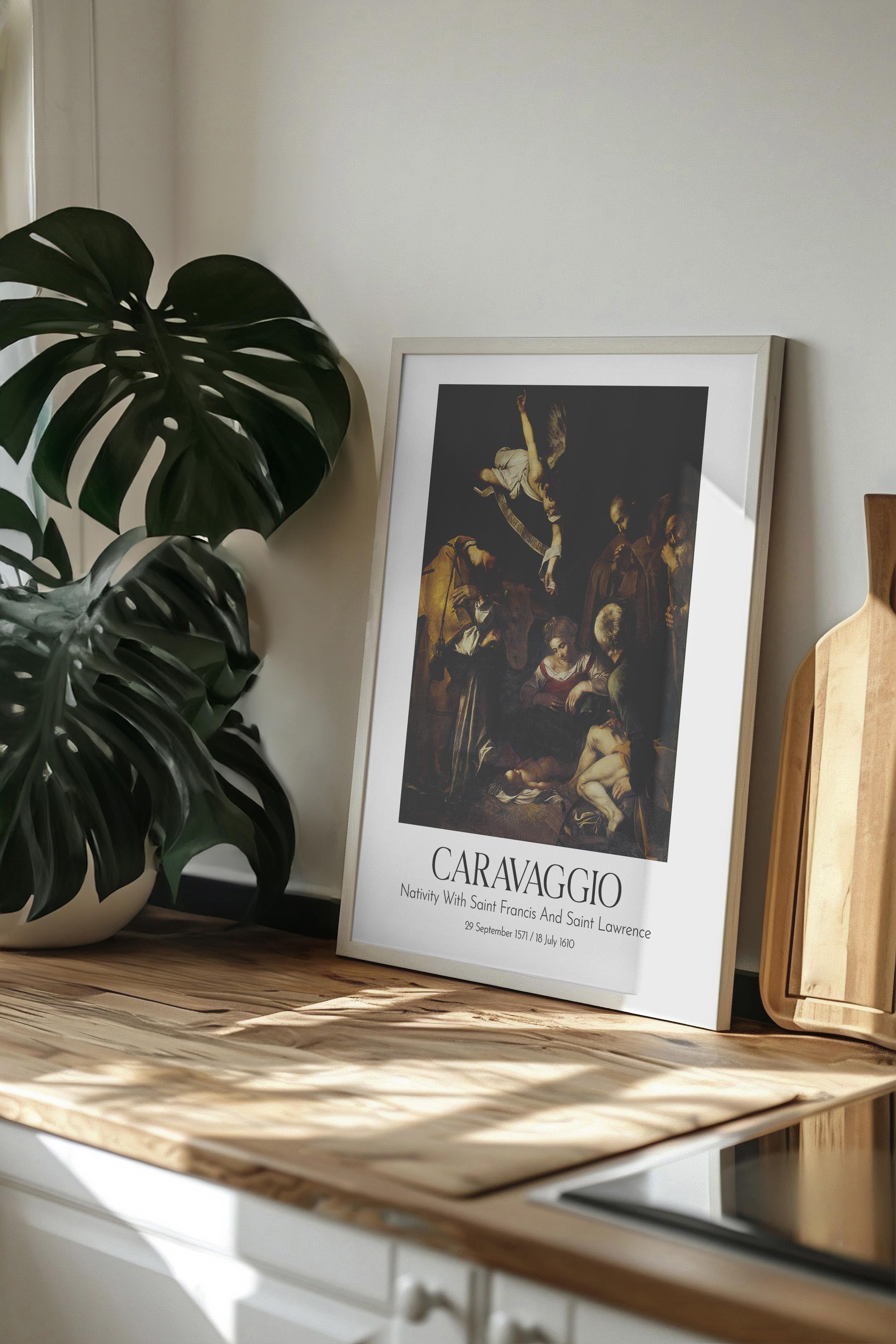 Caravaggio, Beyaz Çerçeveli Tablo, Sanat Serisi NO:111645