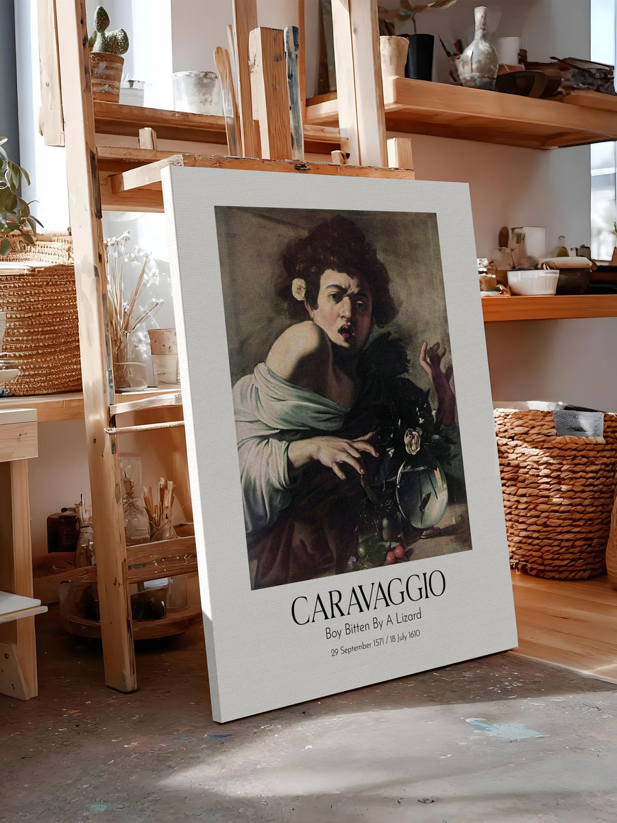 Caravaggio - Boy Bitten By A Lizard, Kanvas Tablo, Sanat Serisi NO:111628