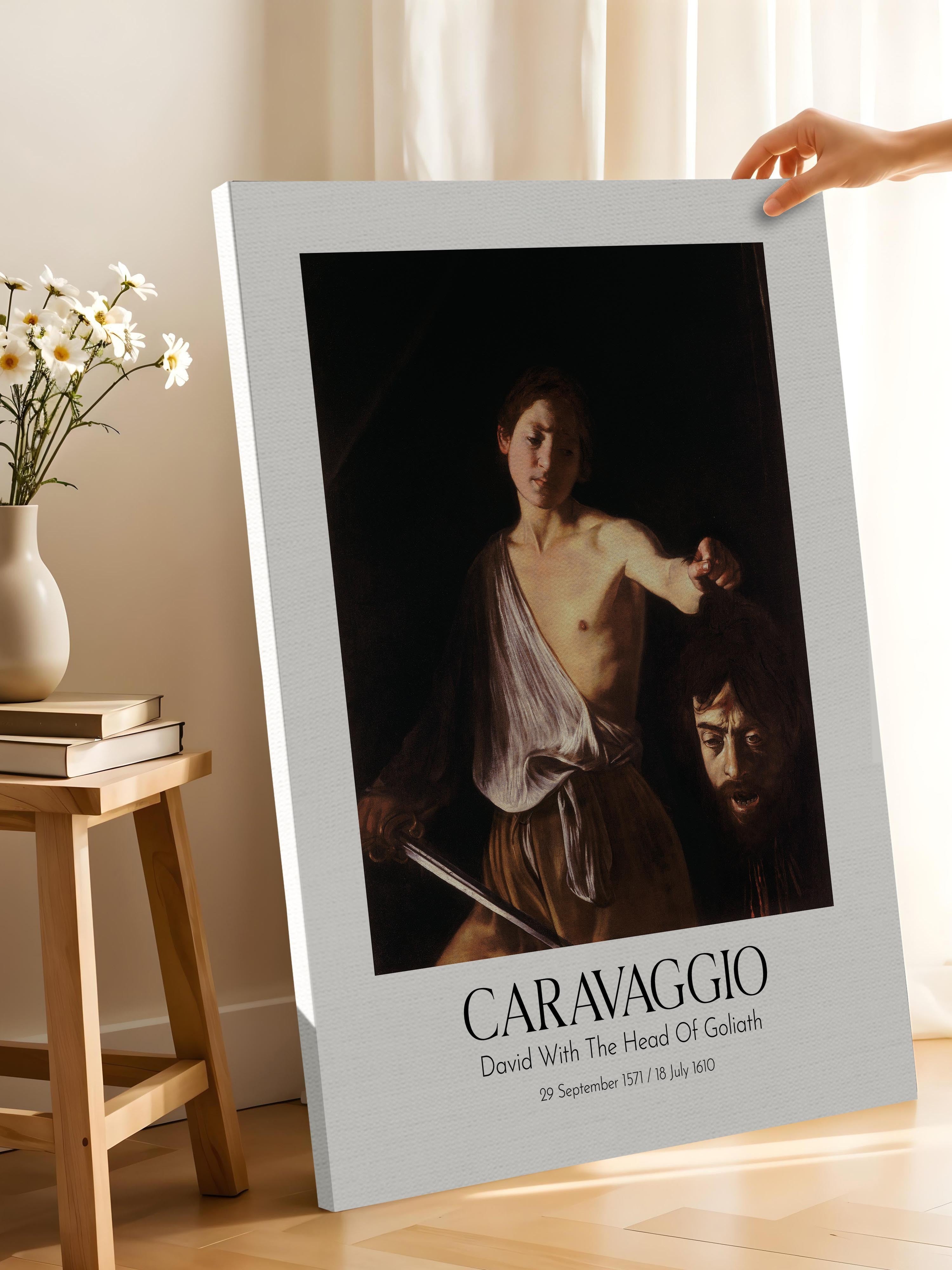 Caravaggio - David With The Head Of Goliath, Kanvas Tablo, Sanat Serisi NO:111630