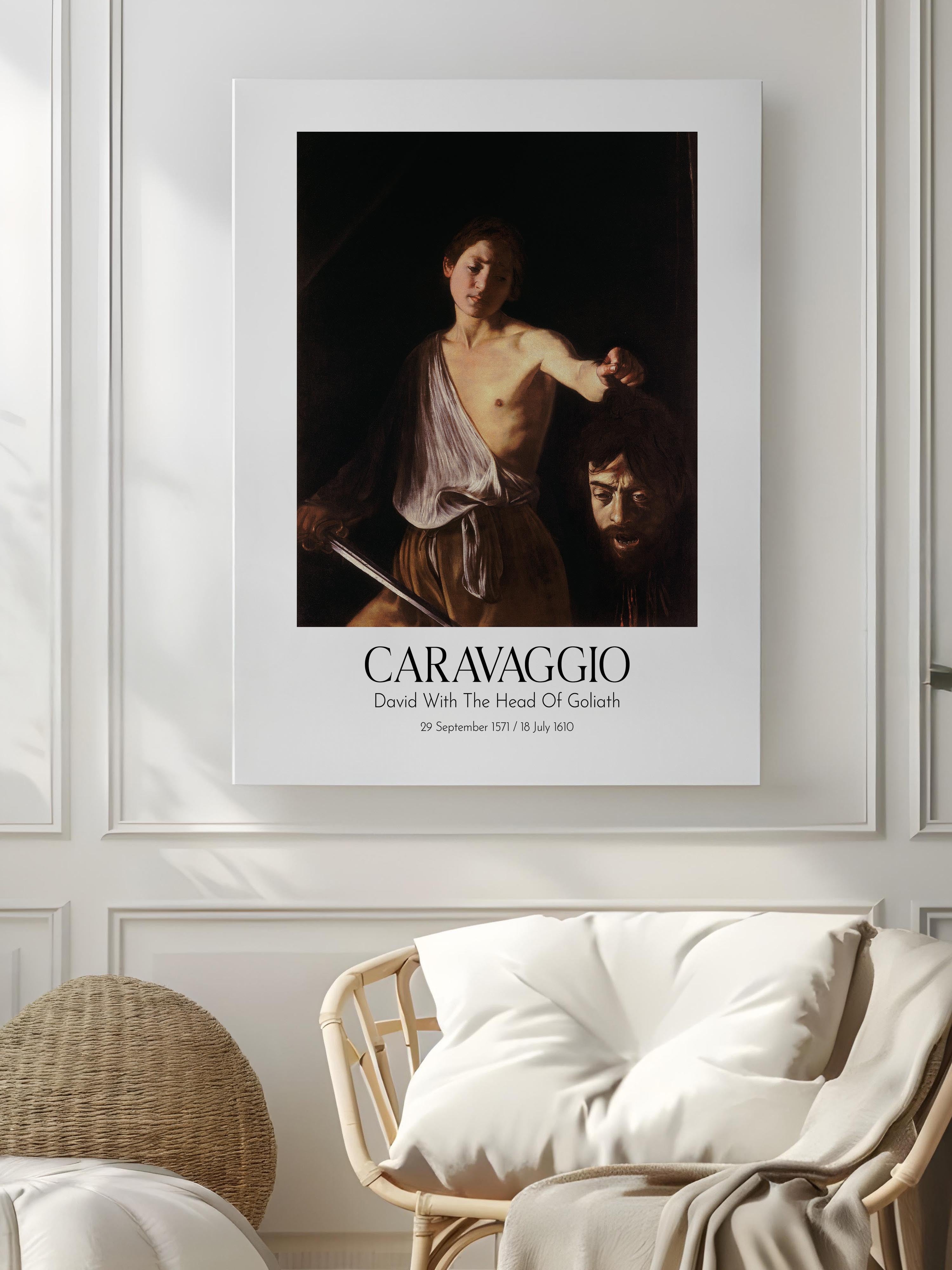 Caravaggio - David With The Head Of Goliath, Kanvas Tablo, Sanat Serisi NO:111630