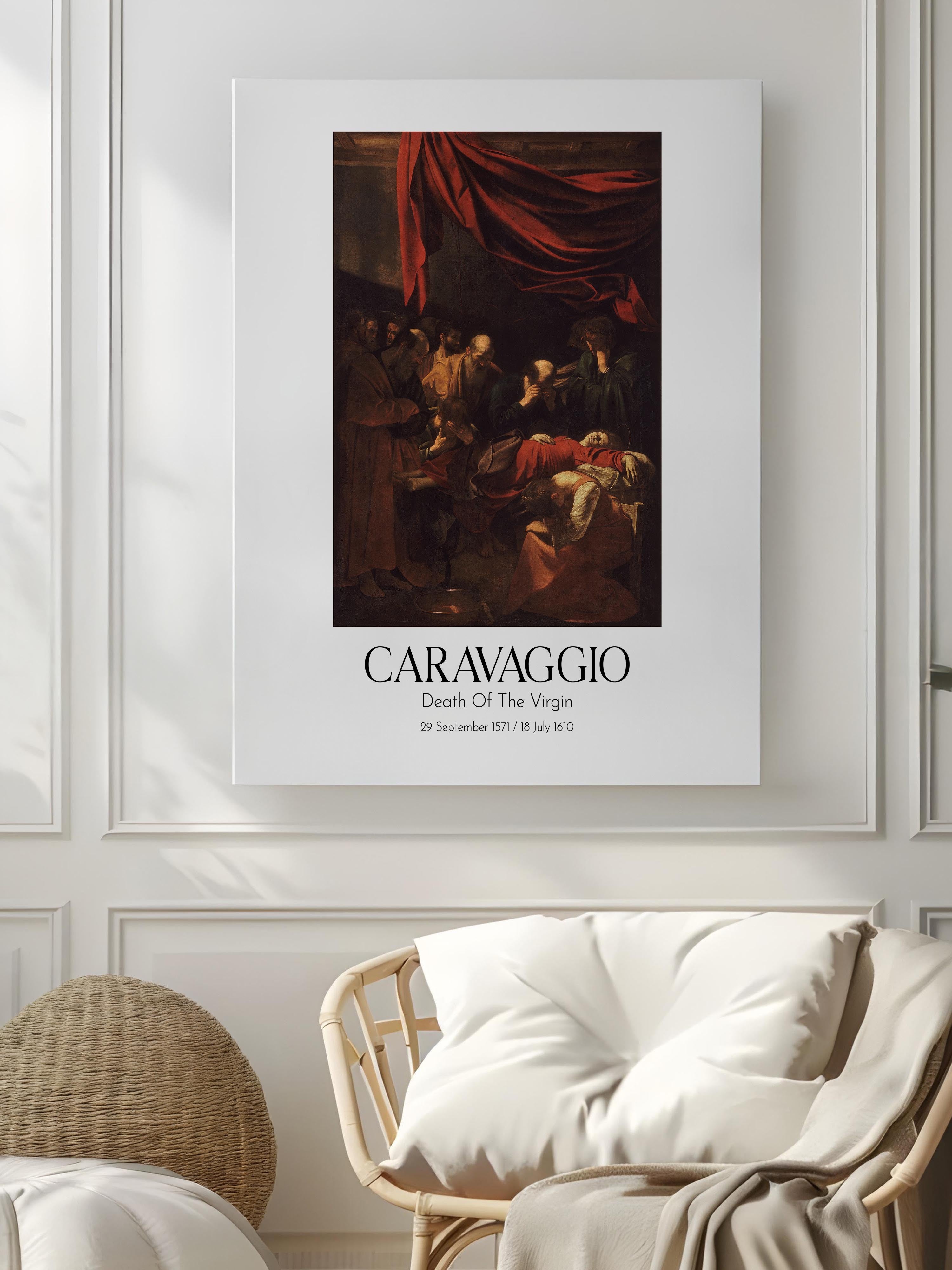Caravaggio - Death Of The Virgin, Kanvas Tablo, Sanat Serisi NO:111631