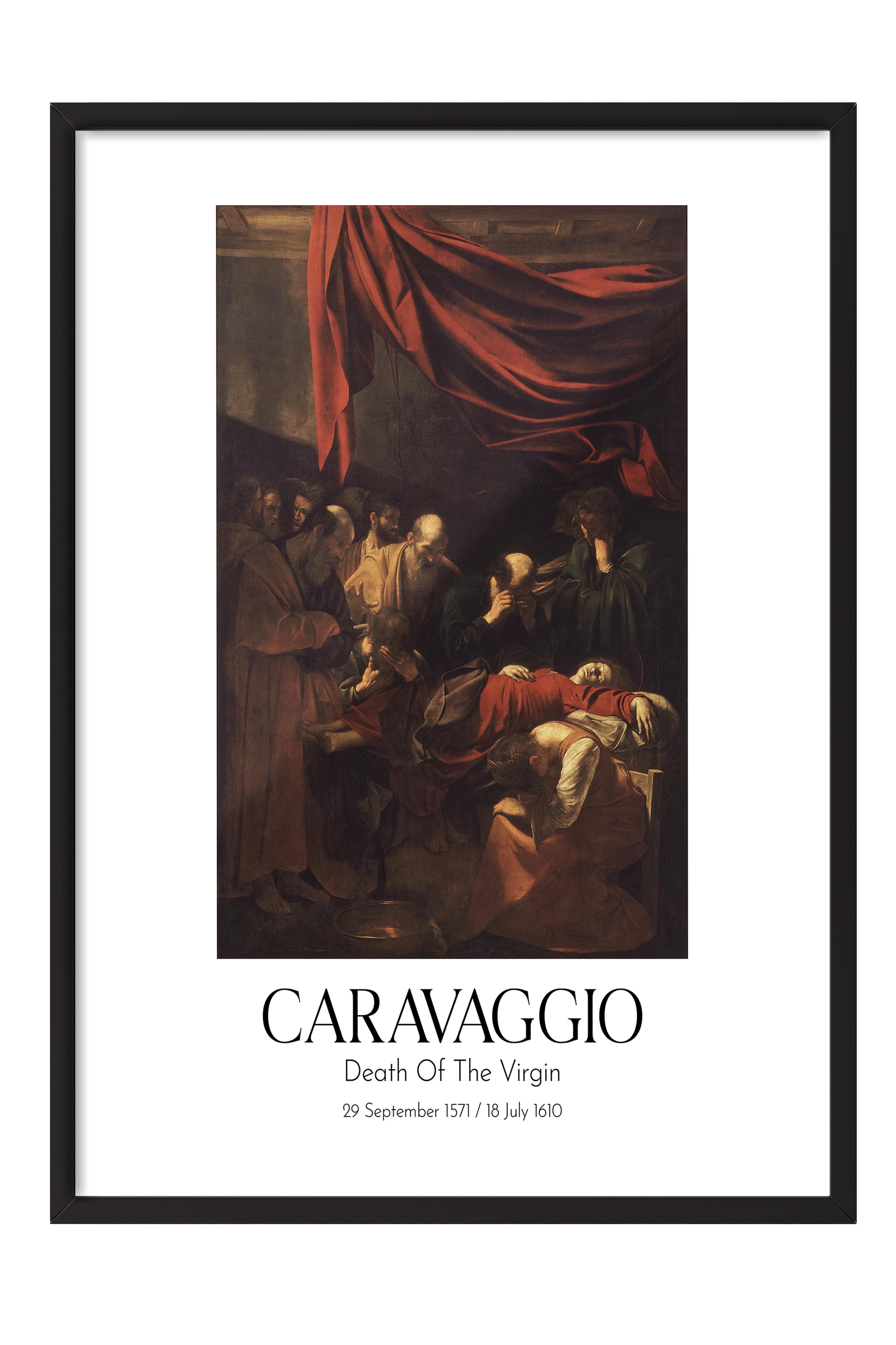 Caravaggio - Death Of The Virgin, Siyah Çerçeveli Tablo, Sanat Serisi NO:111631