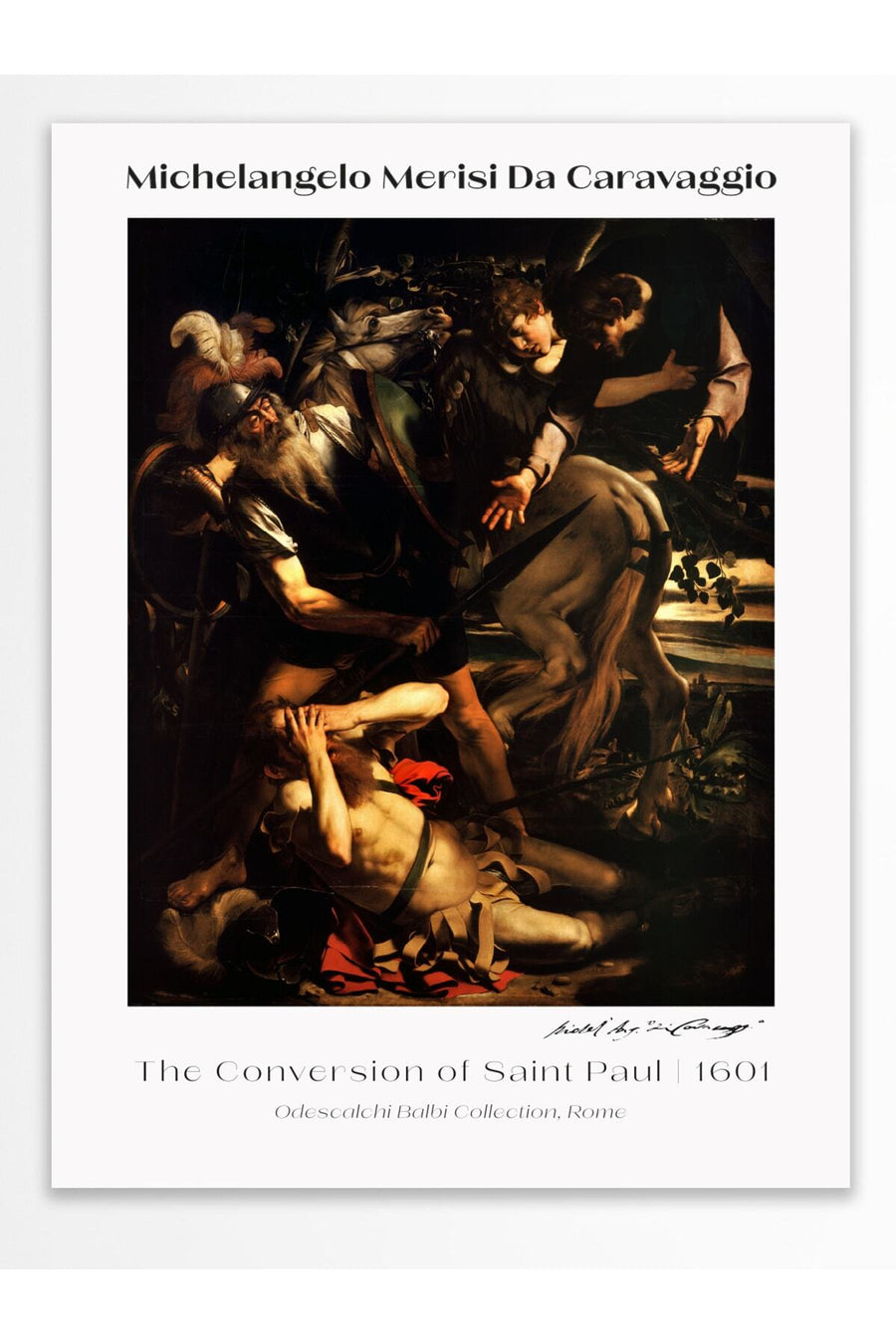 The Conversion of Saint Paul Modern Sanat Çerçevesiz Poster