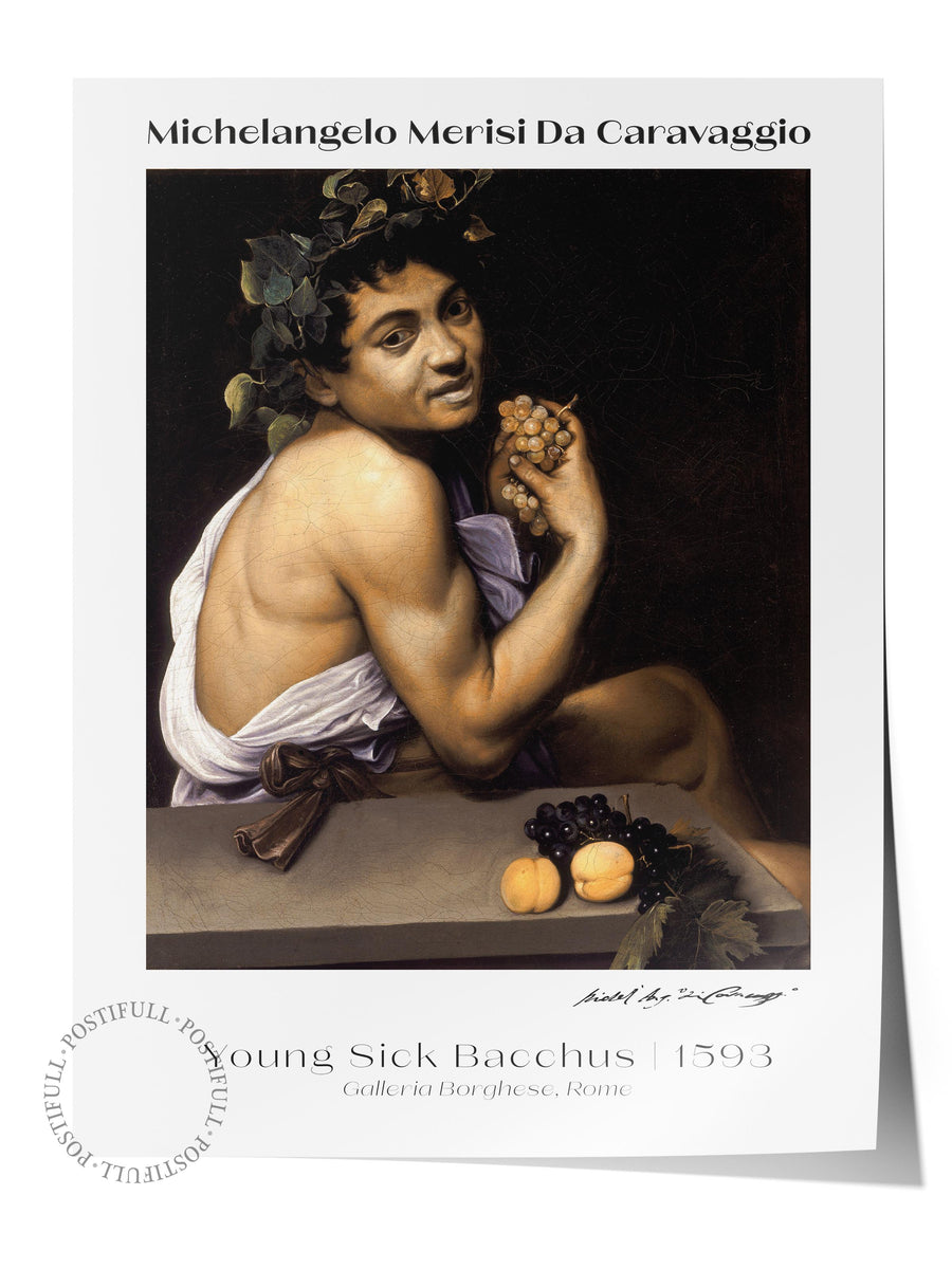 Young Sick Bacchus Modern Sanat Çerçevesiz Poster
