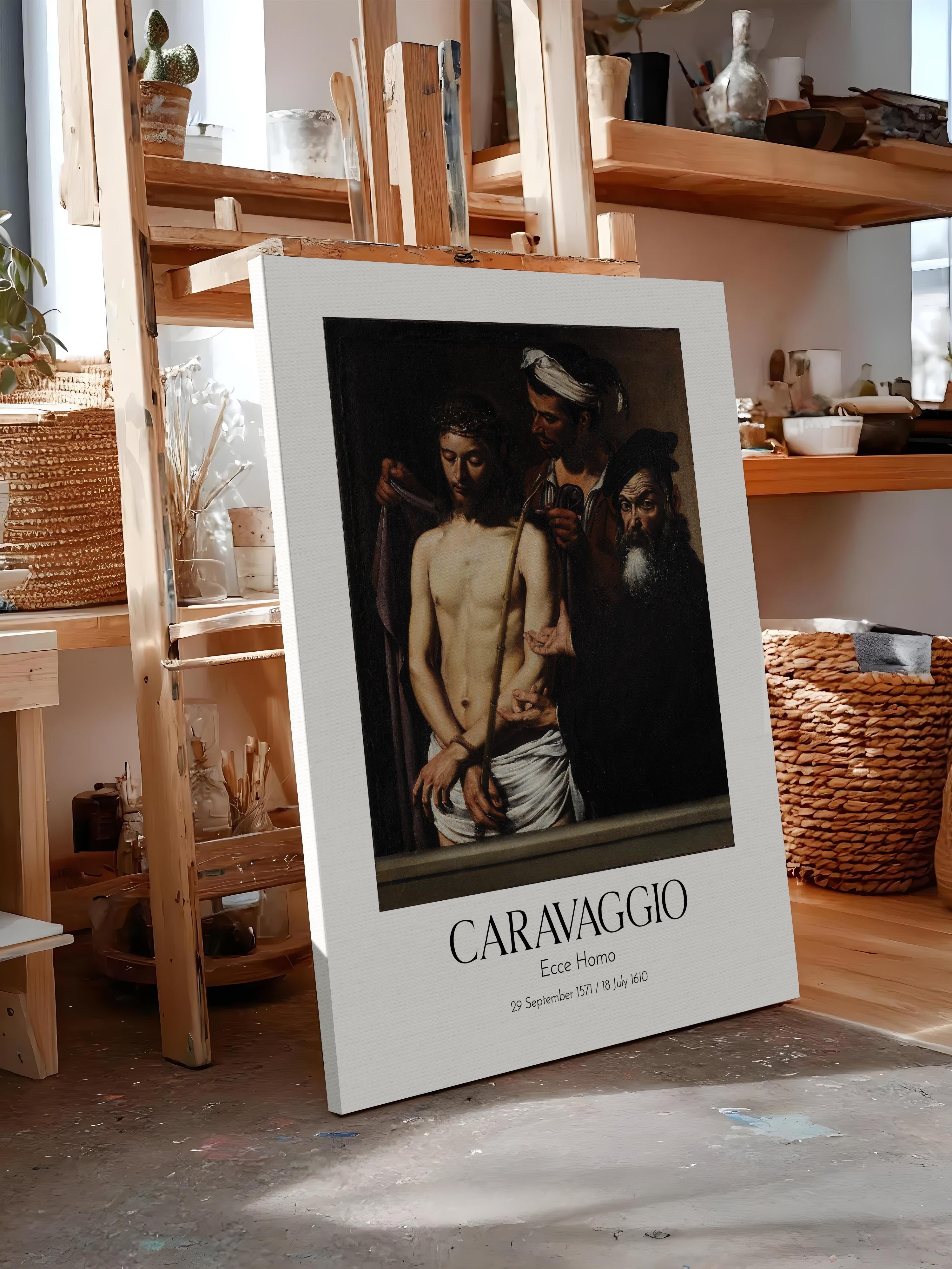 Caravaggio - Ecce Homo, Kanvas Tablo, Sanat Serisi NO:111633