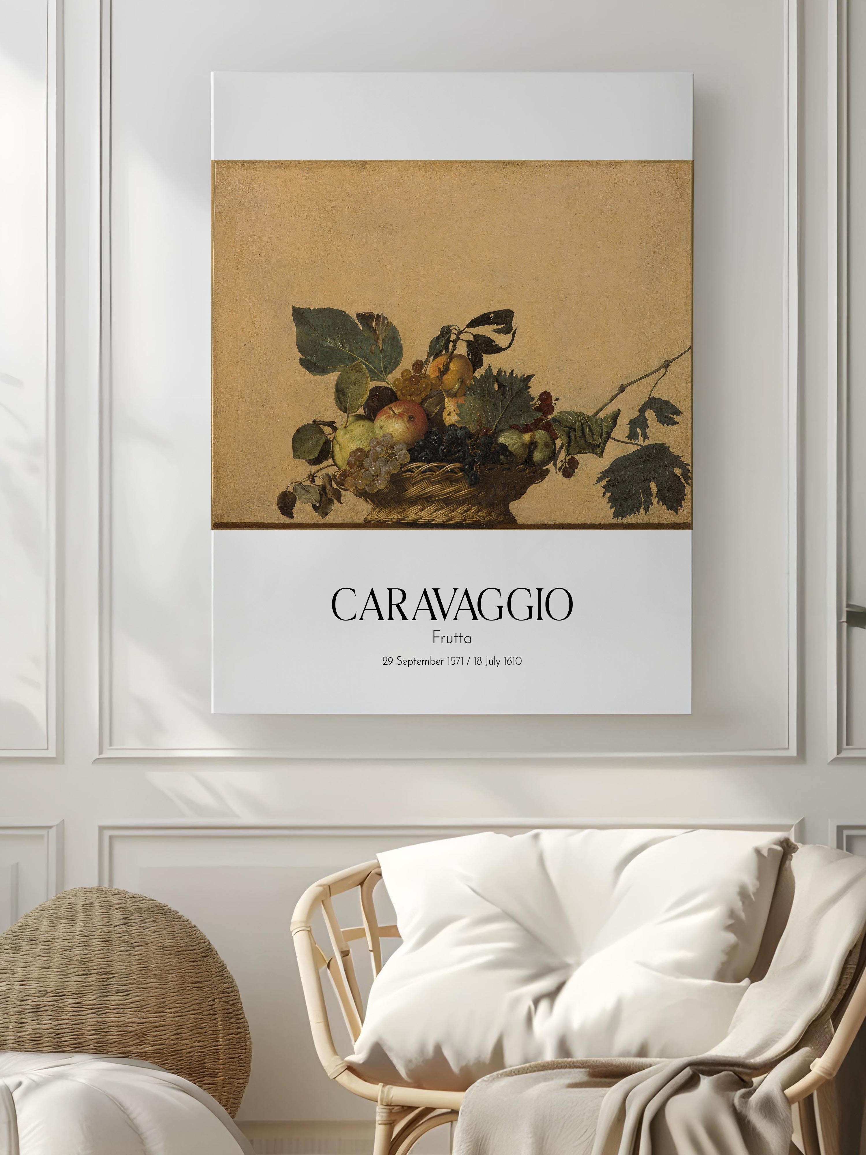Caravaggio - Frutta, Kanvas Tablo, Sanat Serisi NO:111634