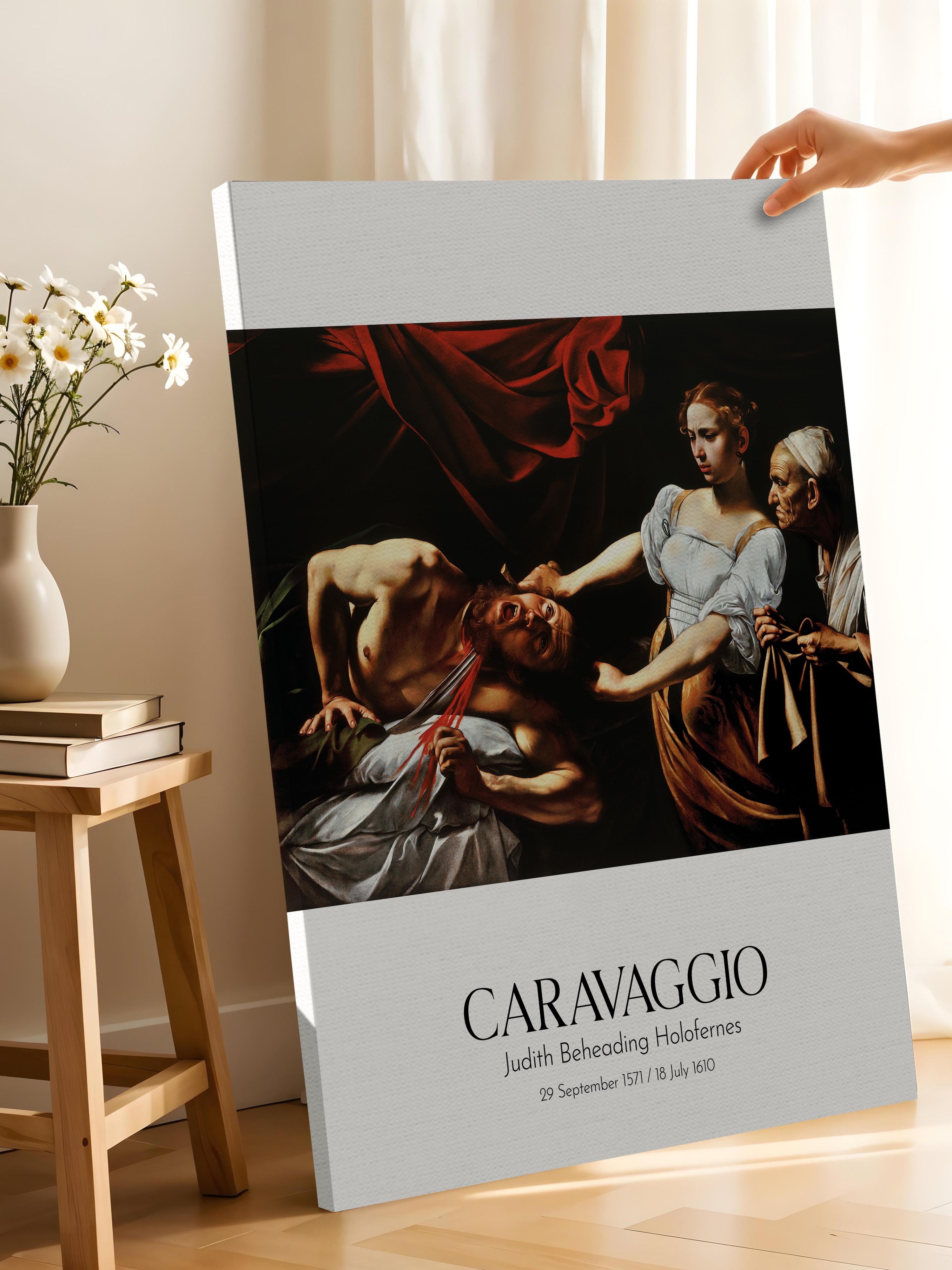 Caravaggio - Judith Beheading Holofernes, Kanvas Tablo, Sanat Serisi NO:111635