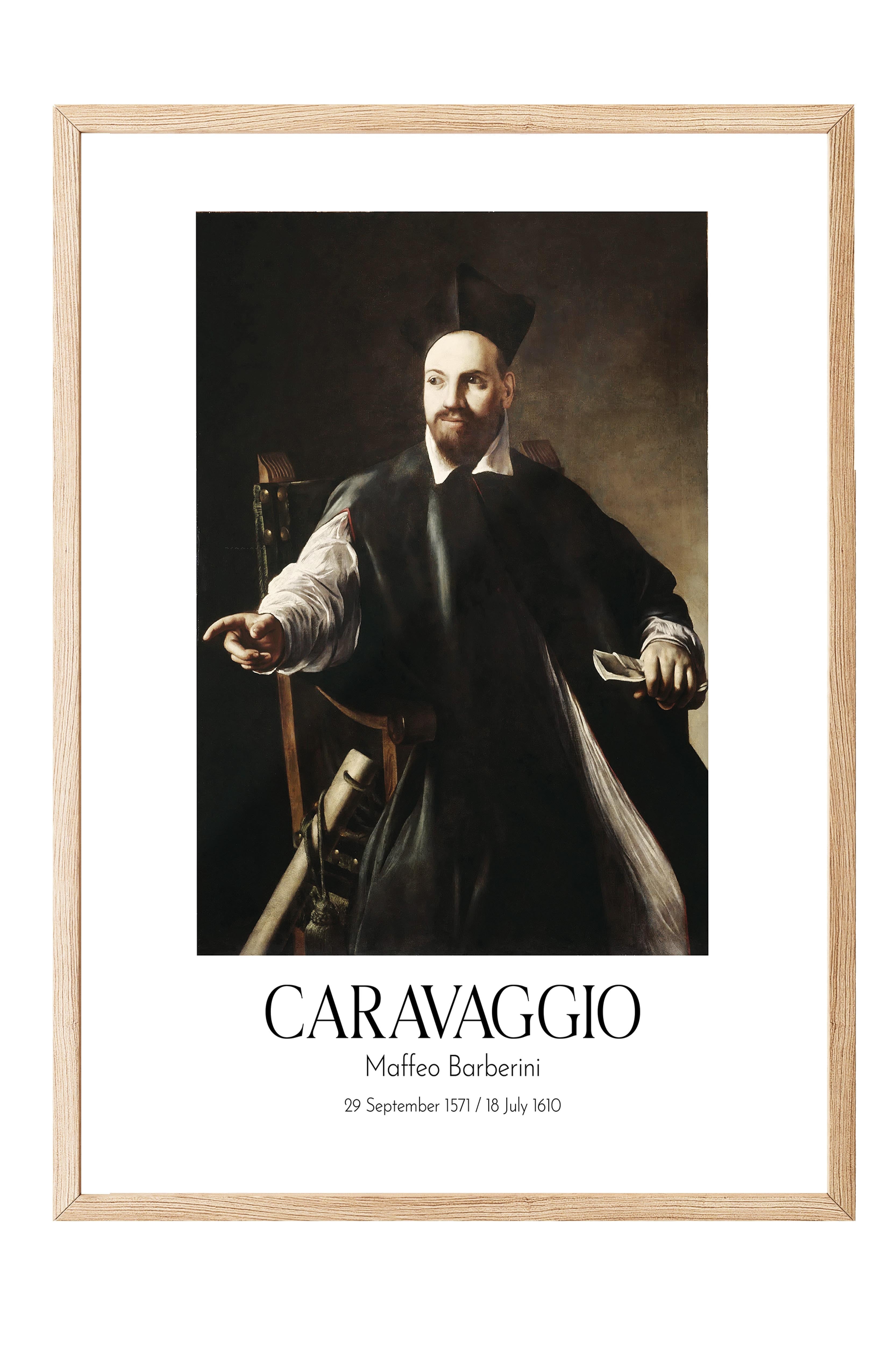 Caravaggio - Maffeo Barberini, Ahşap Çerçeveli Tablo, Sanat Serisi NO:111639