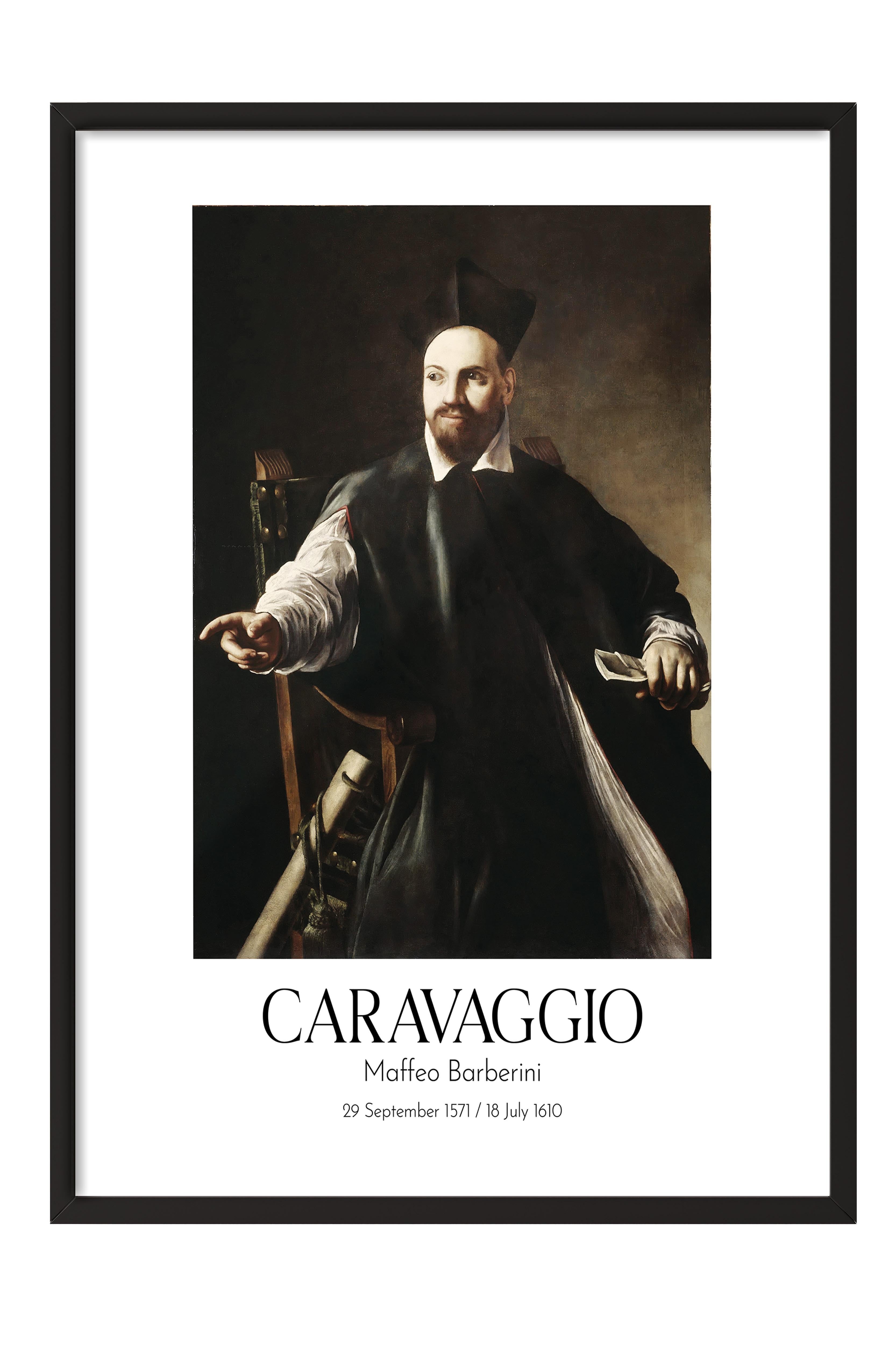 Caravaggio - Maffeo Barberini, Siyah Çerçeveli Tablo, Sanat Serisi NO:111639