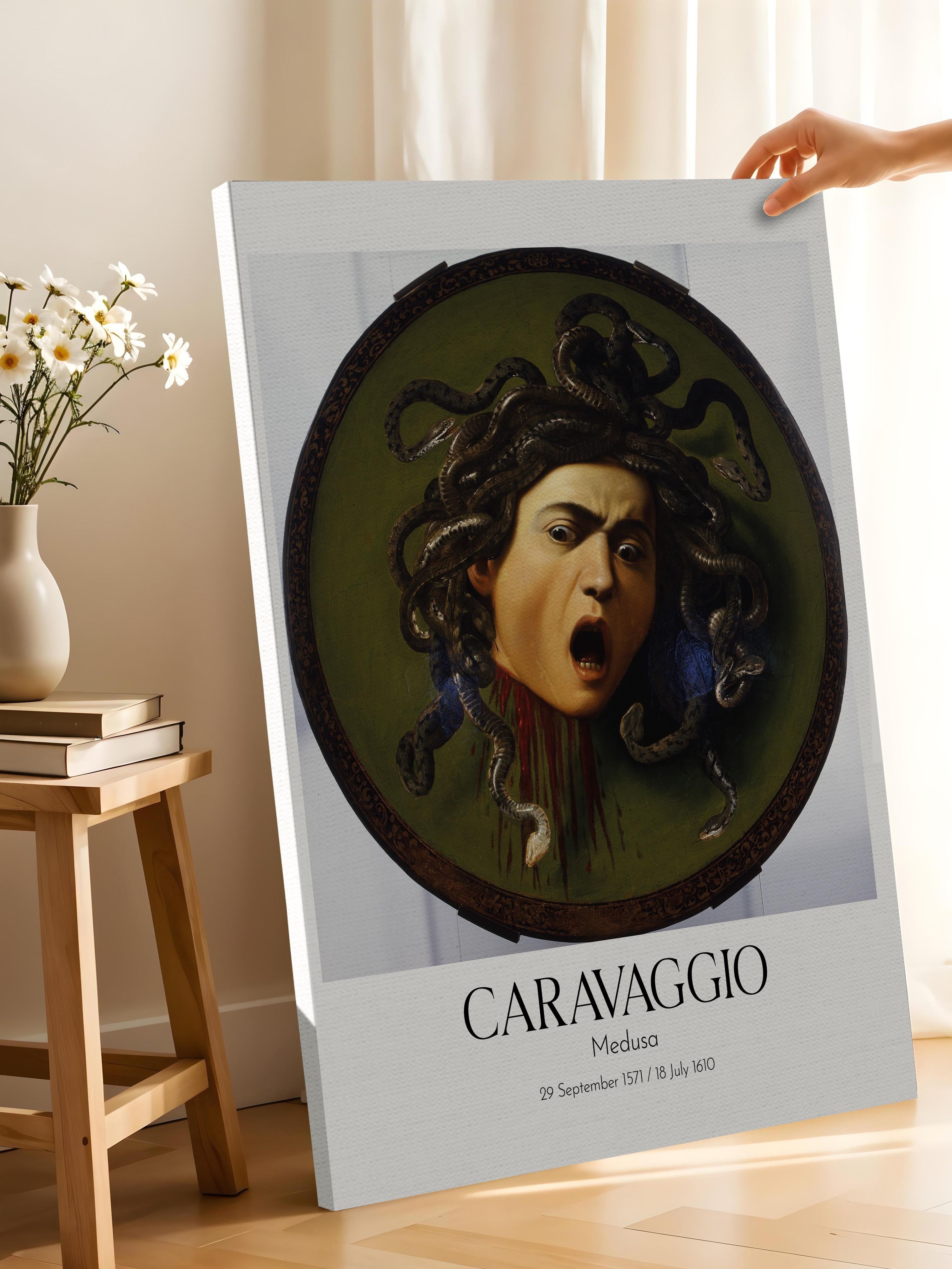 Caravaggio - Medusa, Kanvas Tablo, Sanat Serisi NO:111641
