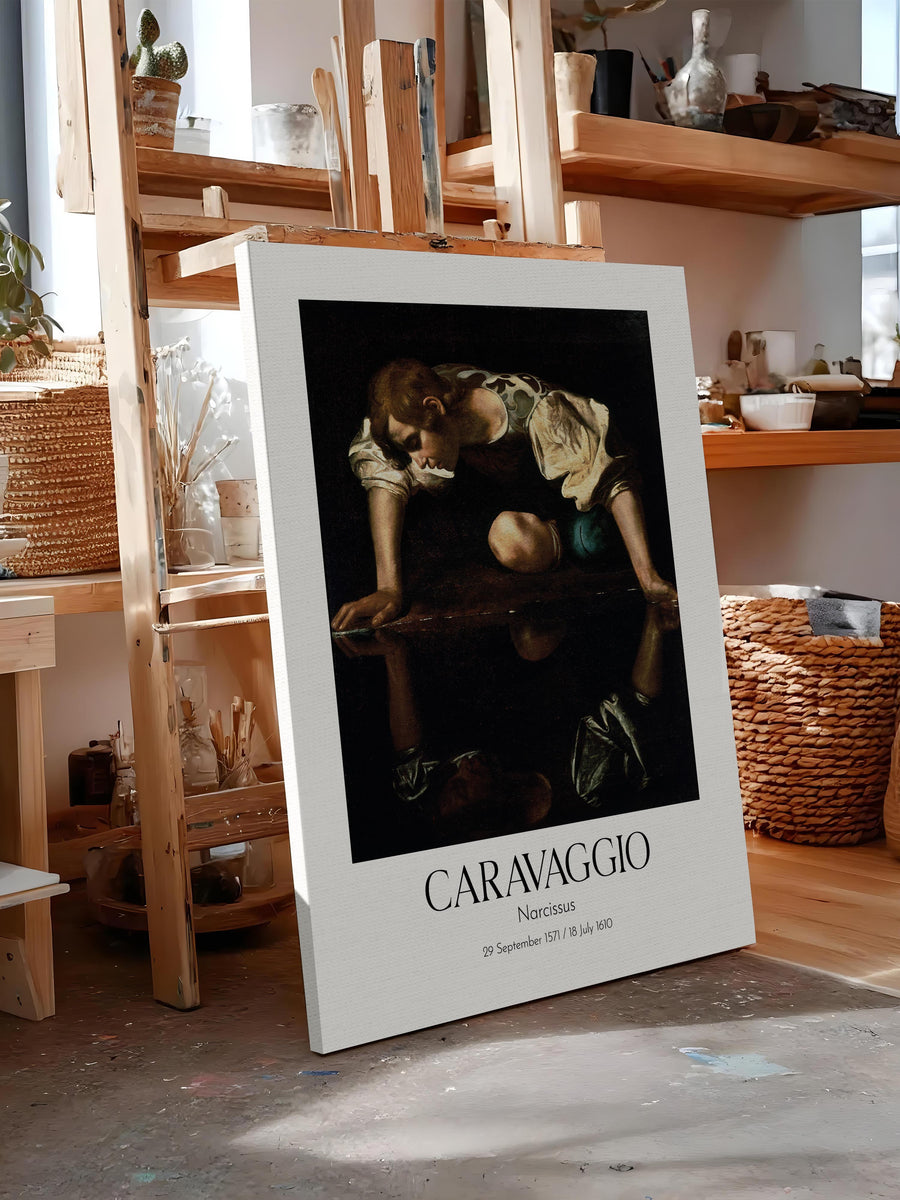Caravaggio - Narcissus, Kanvas Tablo, Sanat Serisi NO:111644