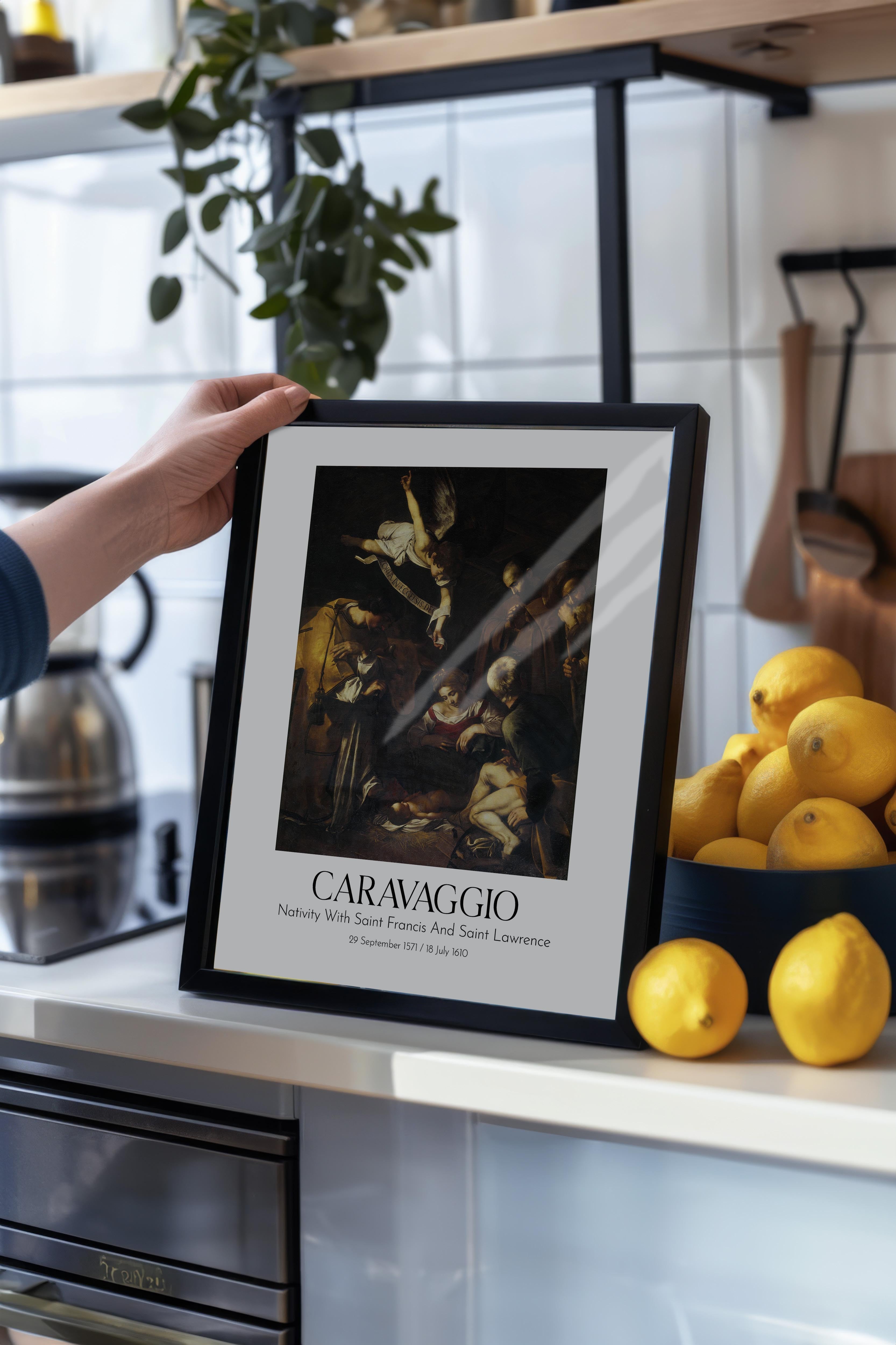 Caravaggio, Siyah Çerçeveli Tablo, Sanat Serisi NO:111645