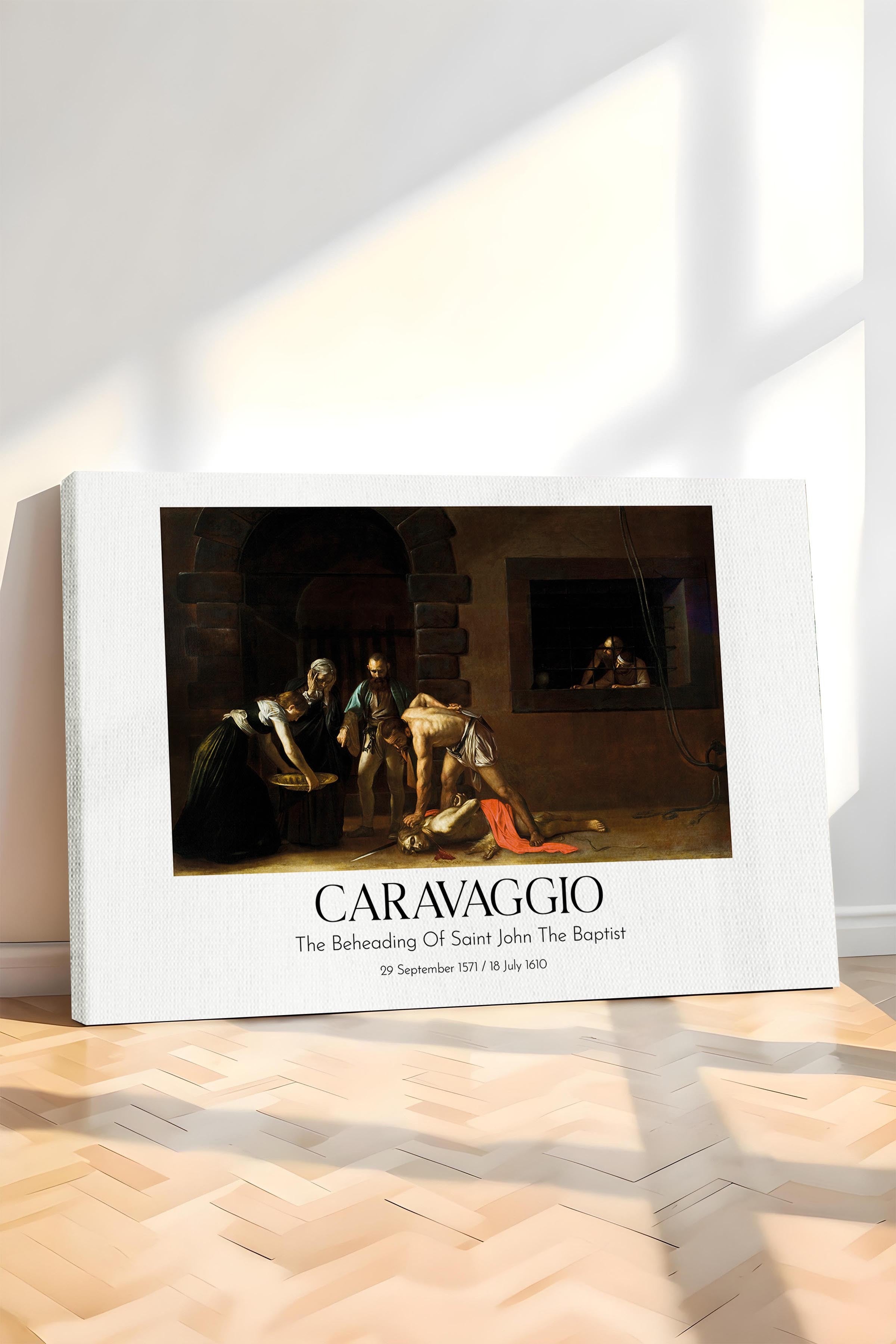 Caravaggio - The Beheading Of Saint John The Baptist, Kanvas Tablo, Sanat Serisi NO:111660
