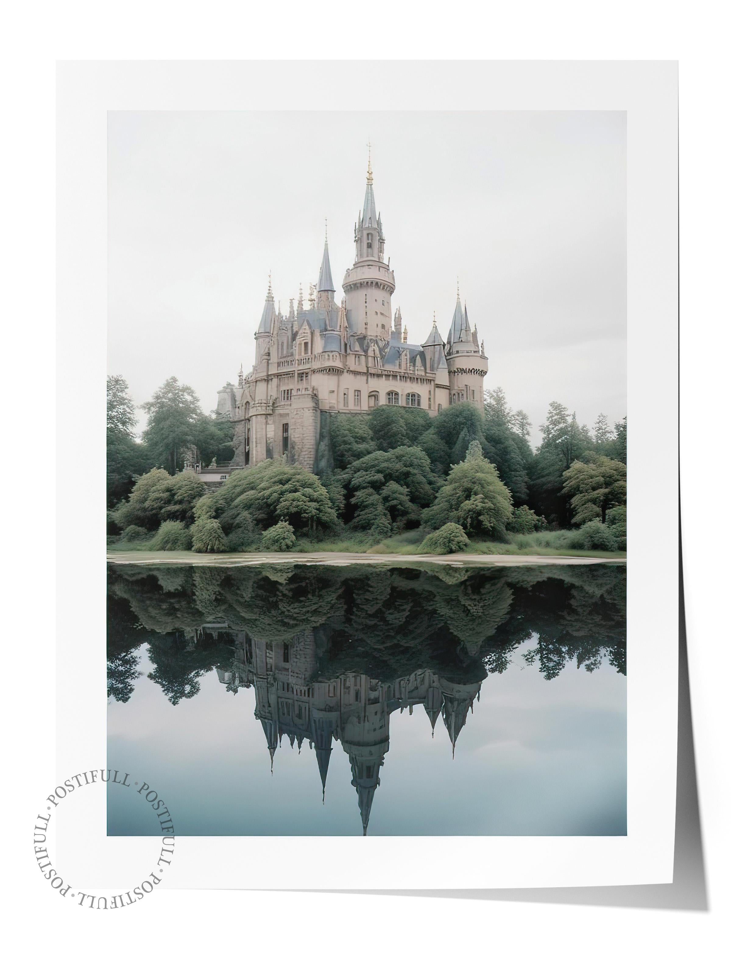 Castle of Magic Poster, Çerçevesiz Duvar Posteri, Dikey Duvar Tablosu Comfort Serisi NO:108298