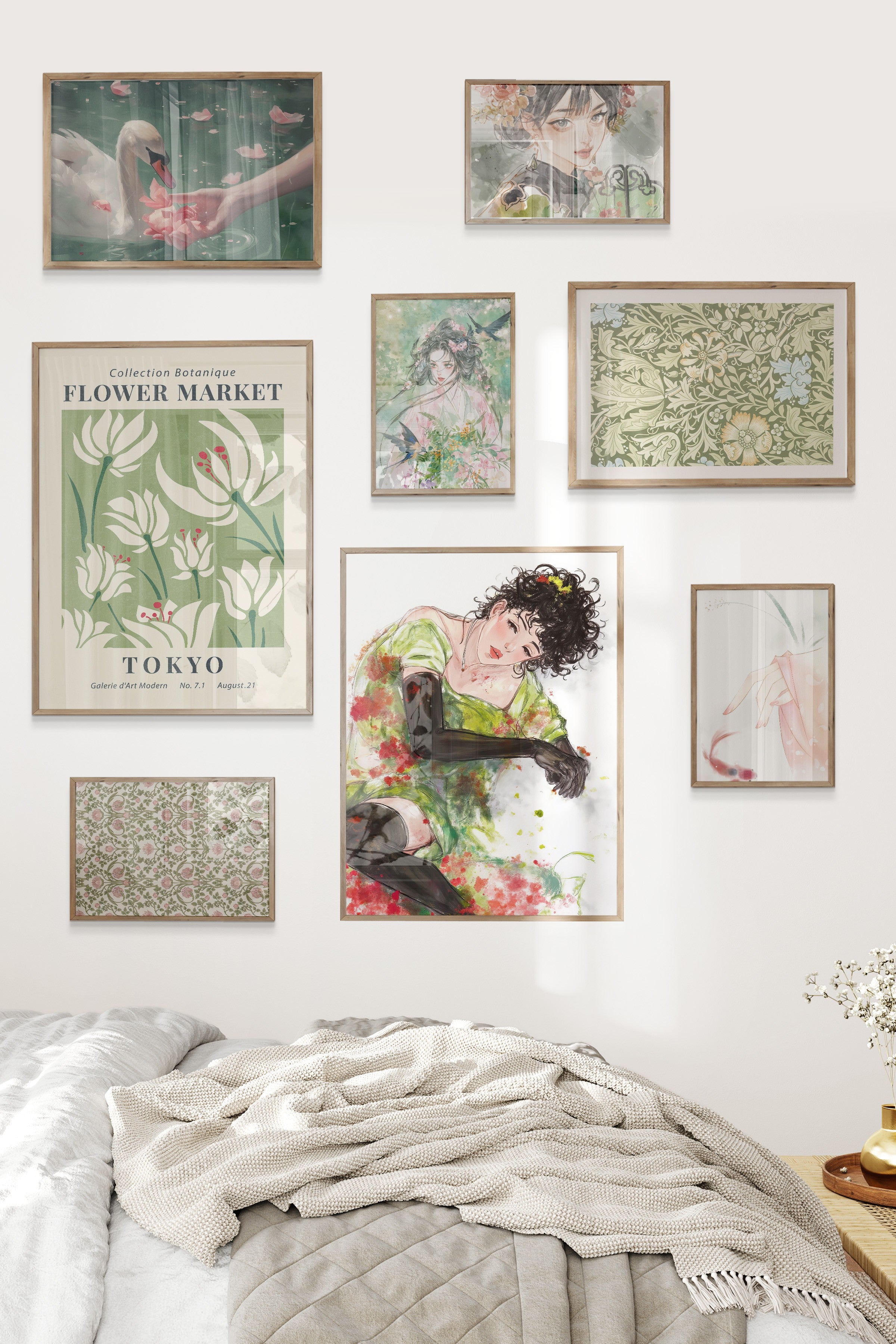 Vintage Yeşil Temalı Galeri Seti NO:074