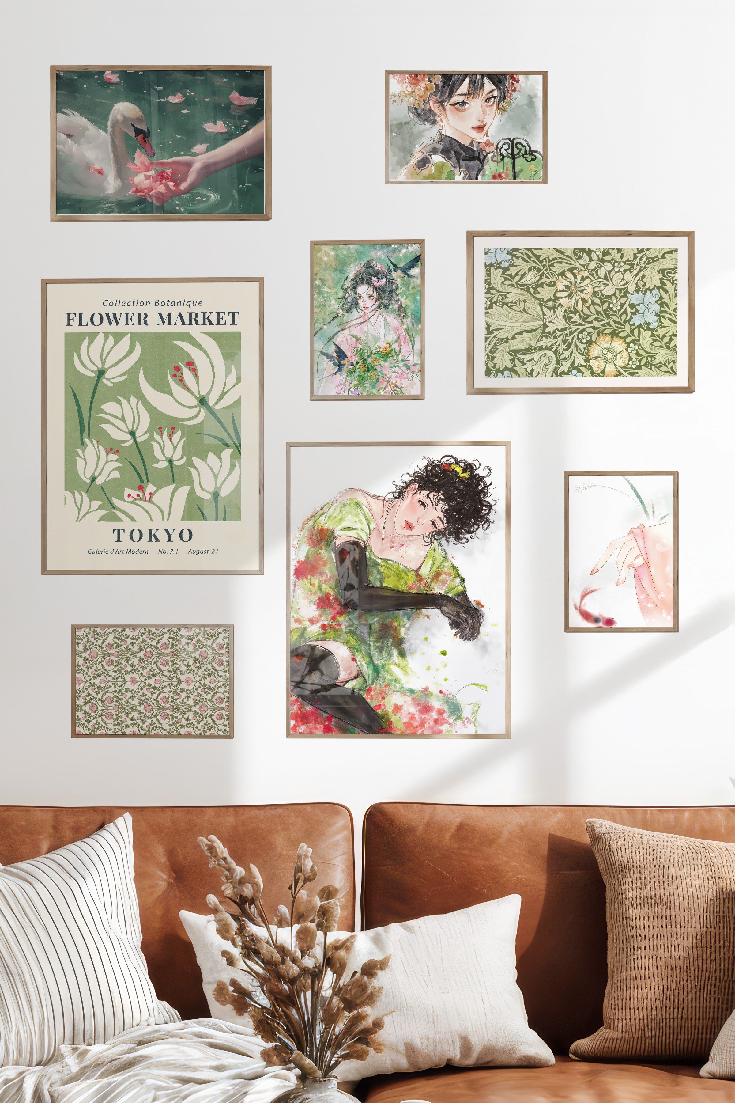 Vintage Yeşil Temalı Galeri Seti NO:074