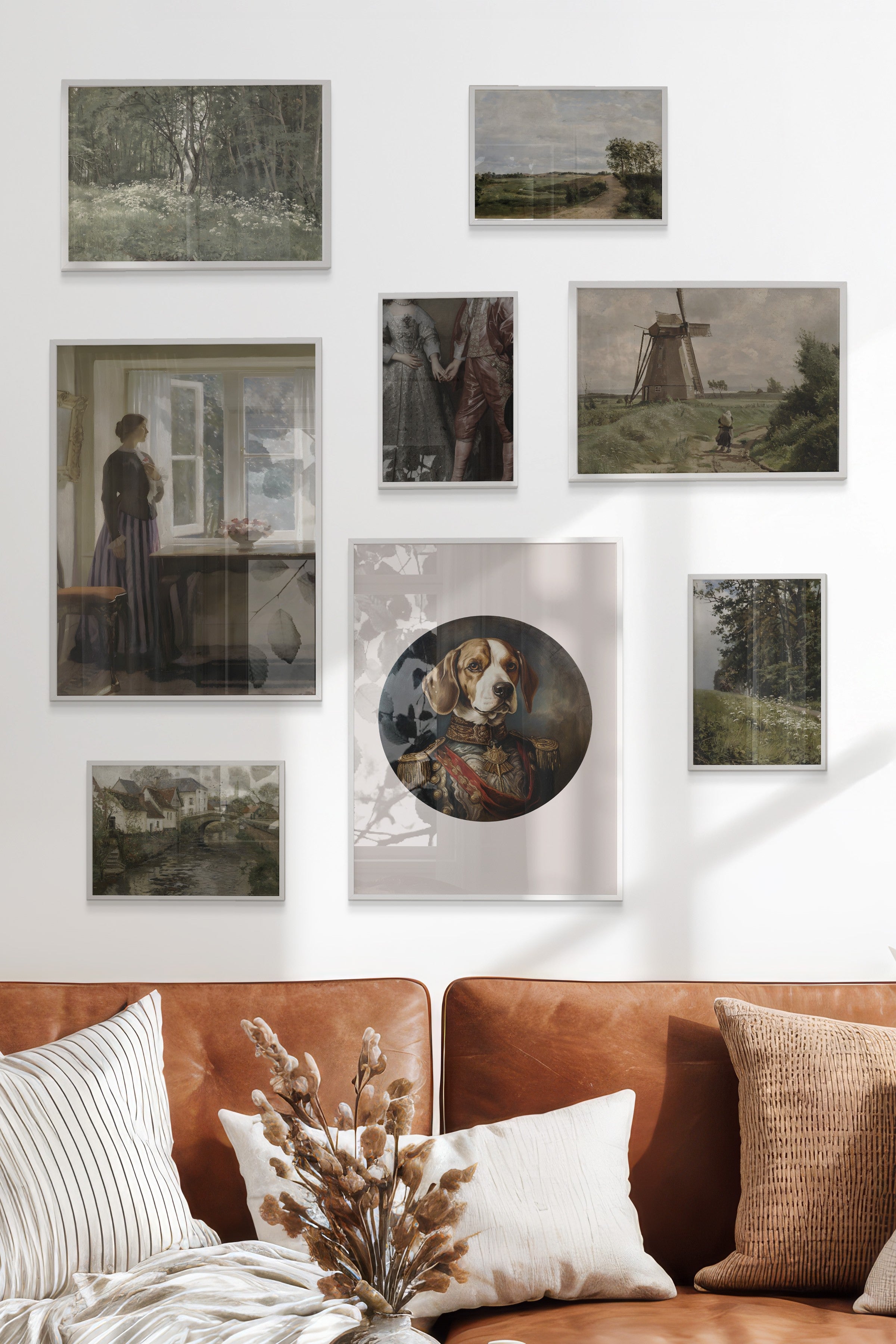 Kahverengi Vintage Temalı Galeri Seti NO:065