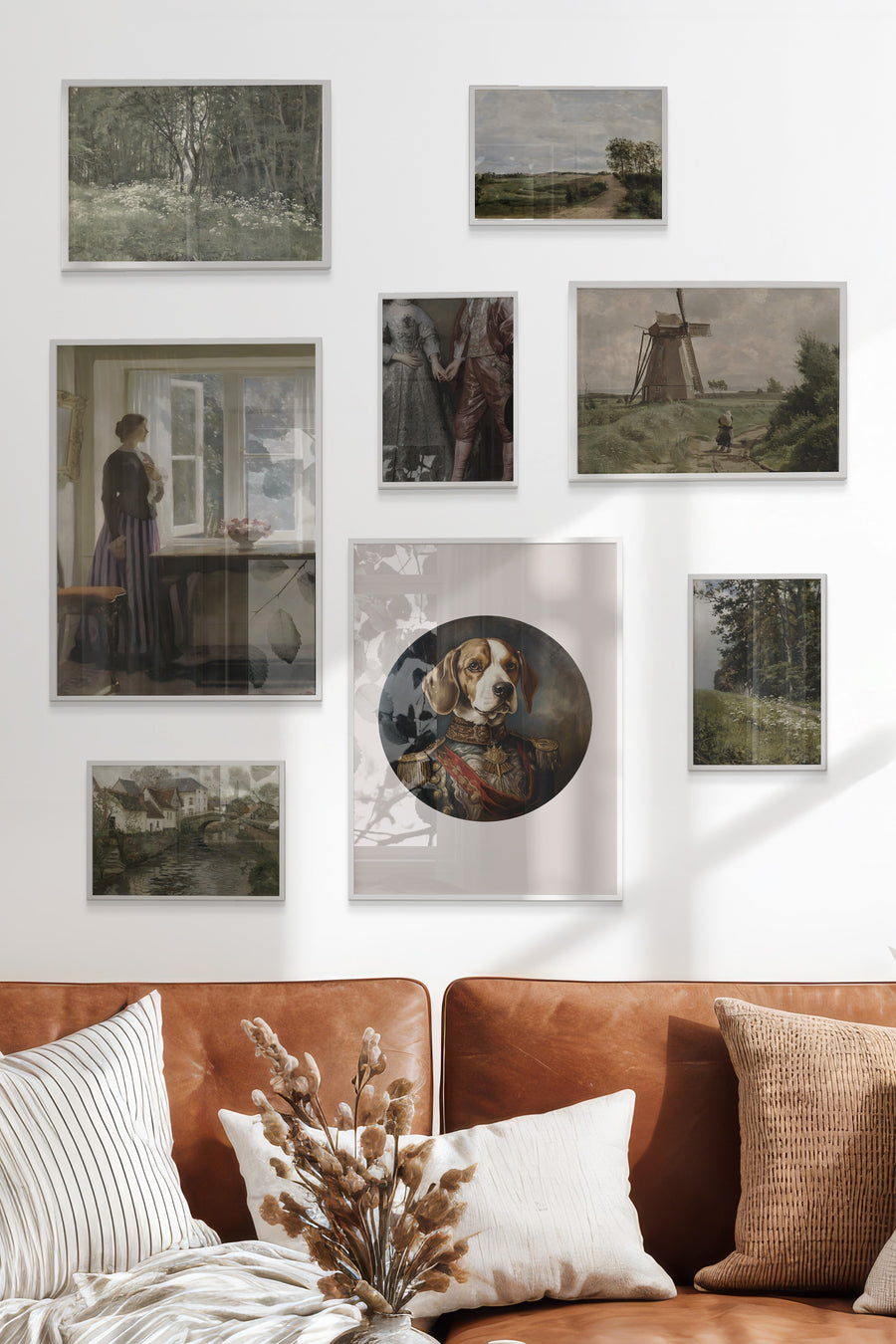 Kahverengi Vintage Temalı Galeri Seti NO:065