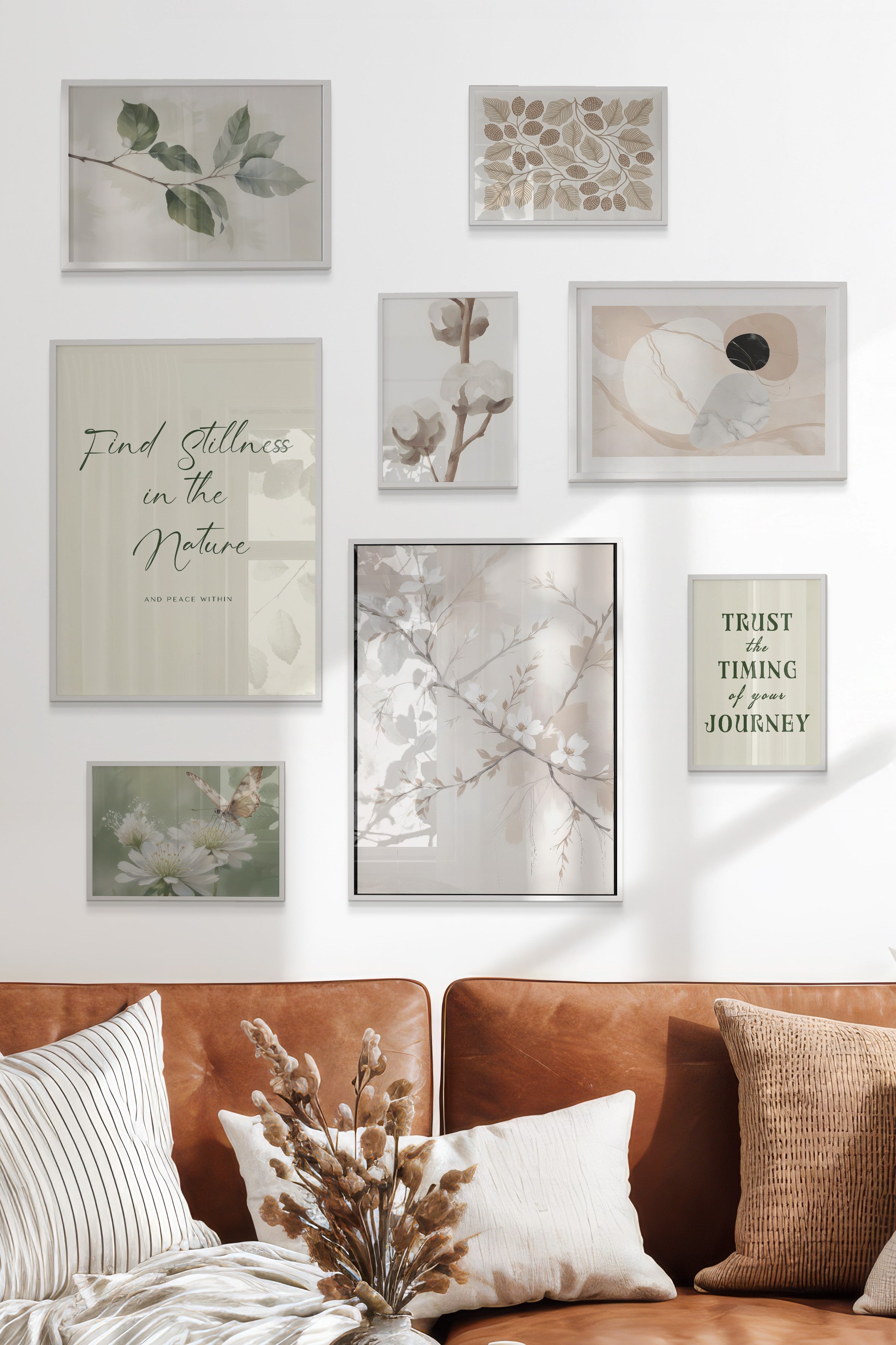 Soft Beyaz Vintage Temalı Galeri Seti NO:064