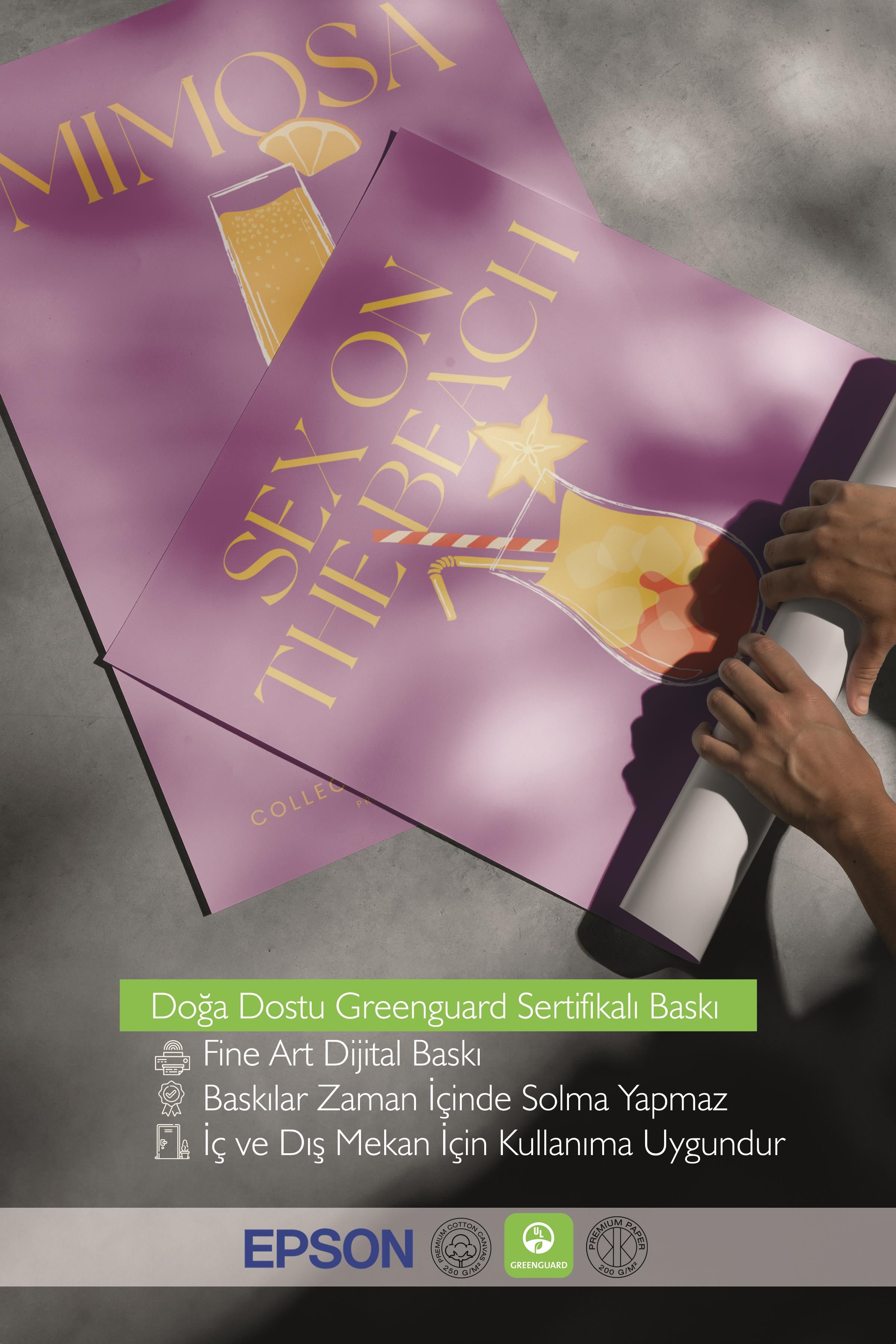 Çerçeveli Tablo Seti, 3 Adet Siyah Çerçeve ve Kokteyl Çizim Temalı Poster Seti, No:300536