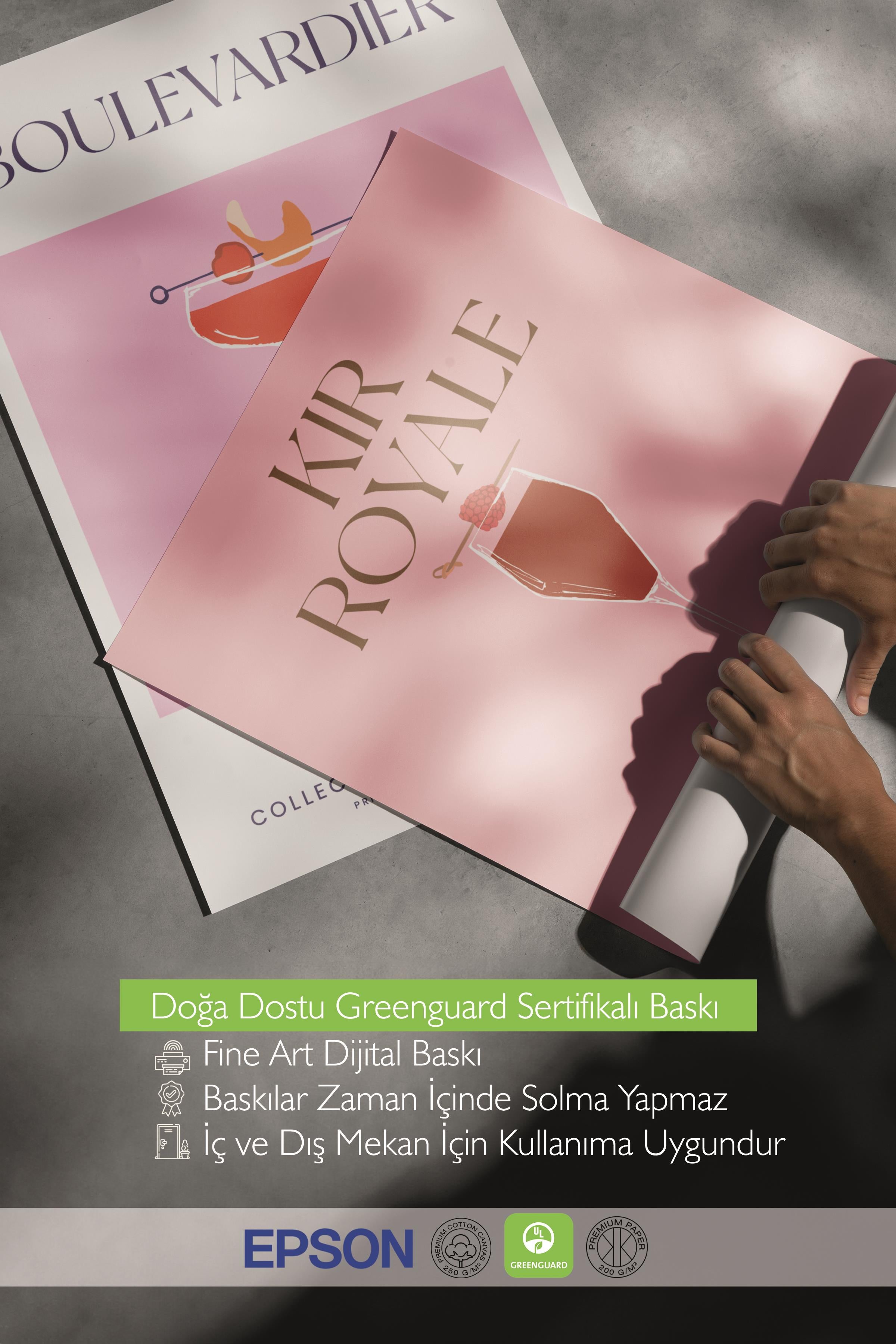 Çerçeveli Tablo Seti, 3 Adet Siyah Çerçeve ve Kokteyl Çizim Temalı Poster Seti, No:300537