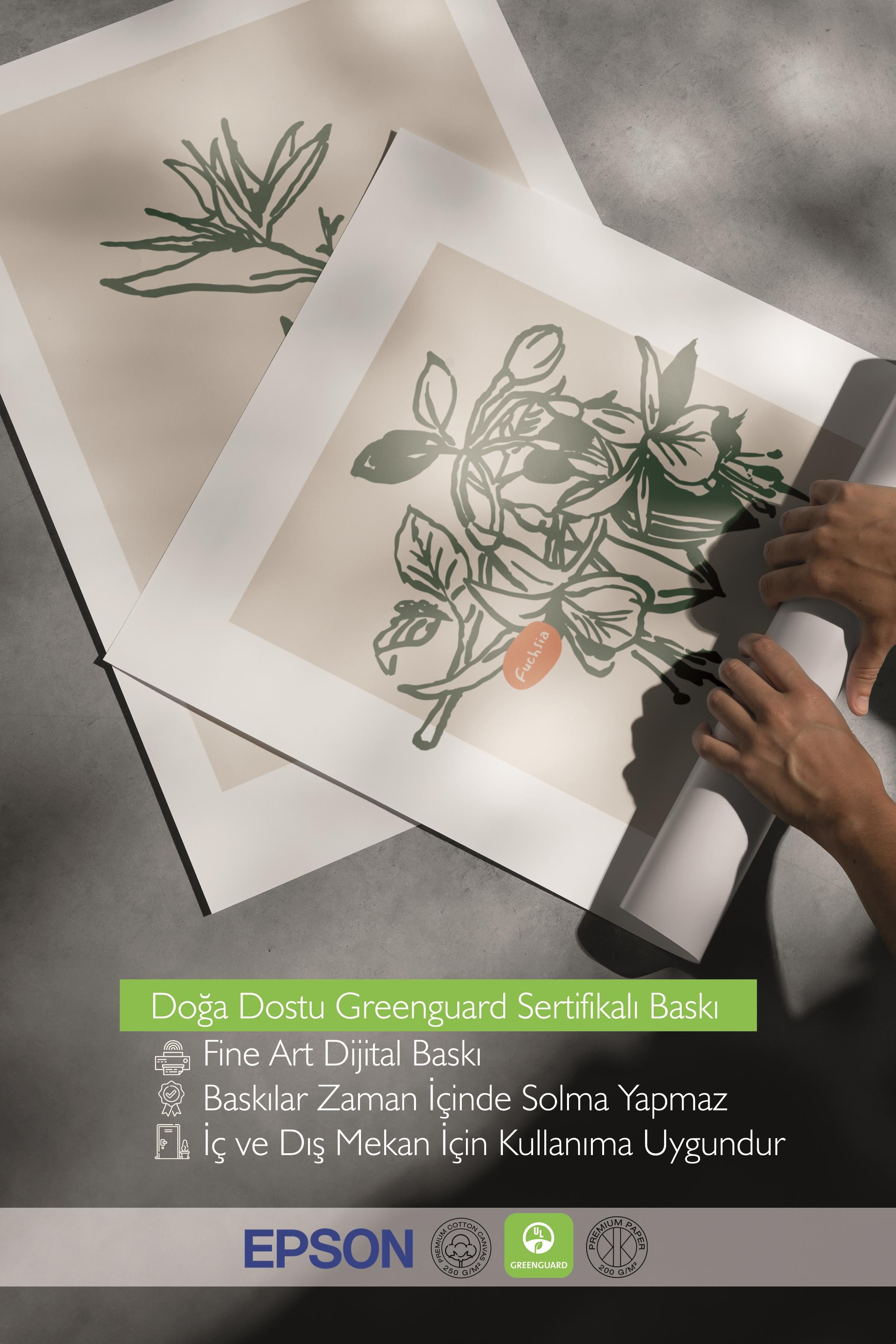Çerçeveli Tablo Seti, 3 Adet Siyah Çerçeve ve Mavi Minimalist Botanik Temalı Poster Seti, No:300448