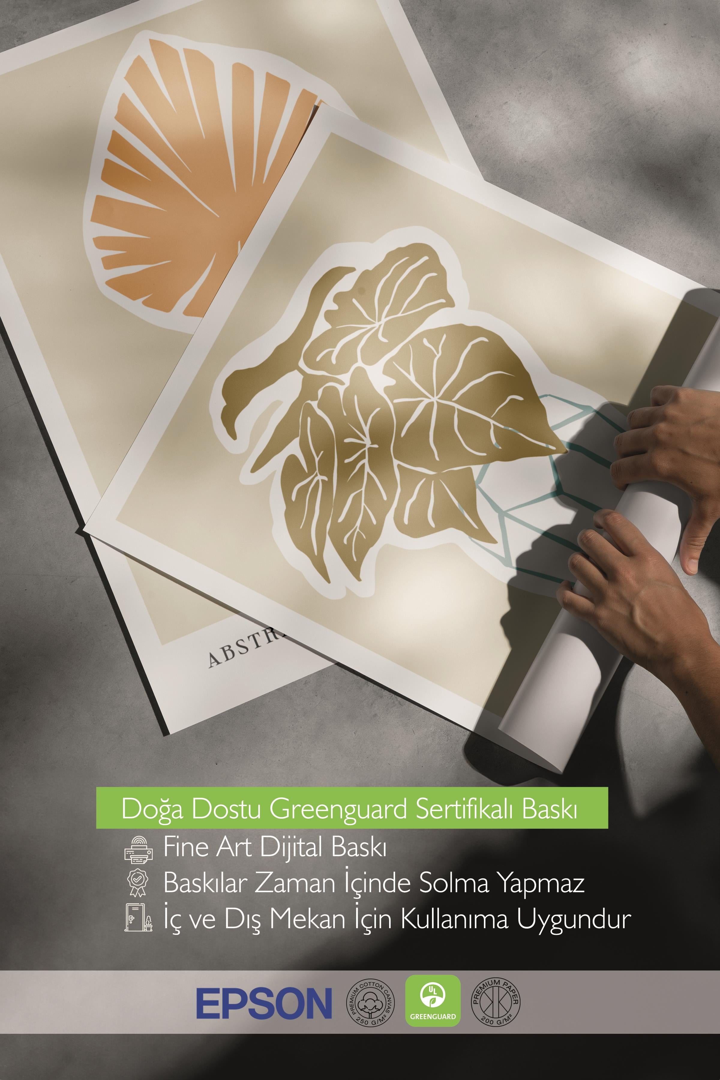 Çerçeveli Tablo Seti, 3 Adet Siyah Çerçeve ve Minimalist Botanik Temalı Poster Seti, No:300468