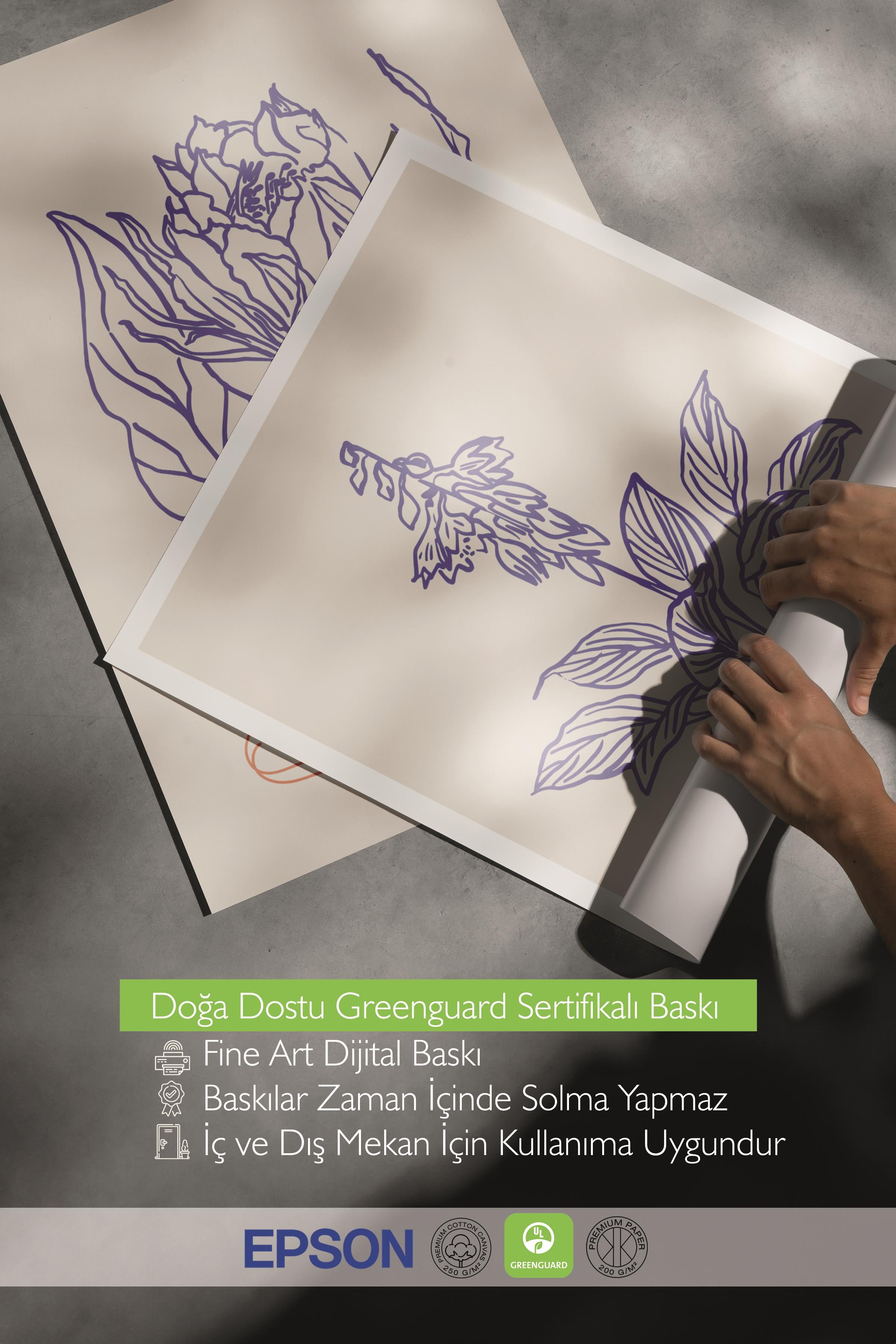 Çerçeveli Tablo Seti, 3 Adet Siyah Çerçeve ve Minimalist Botanik Temalı Poster Seti, No:300474