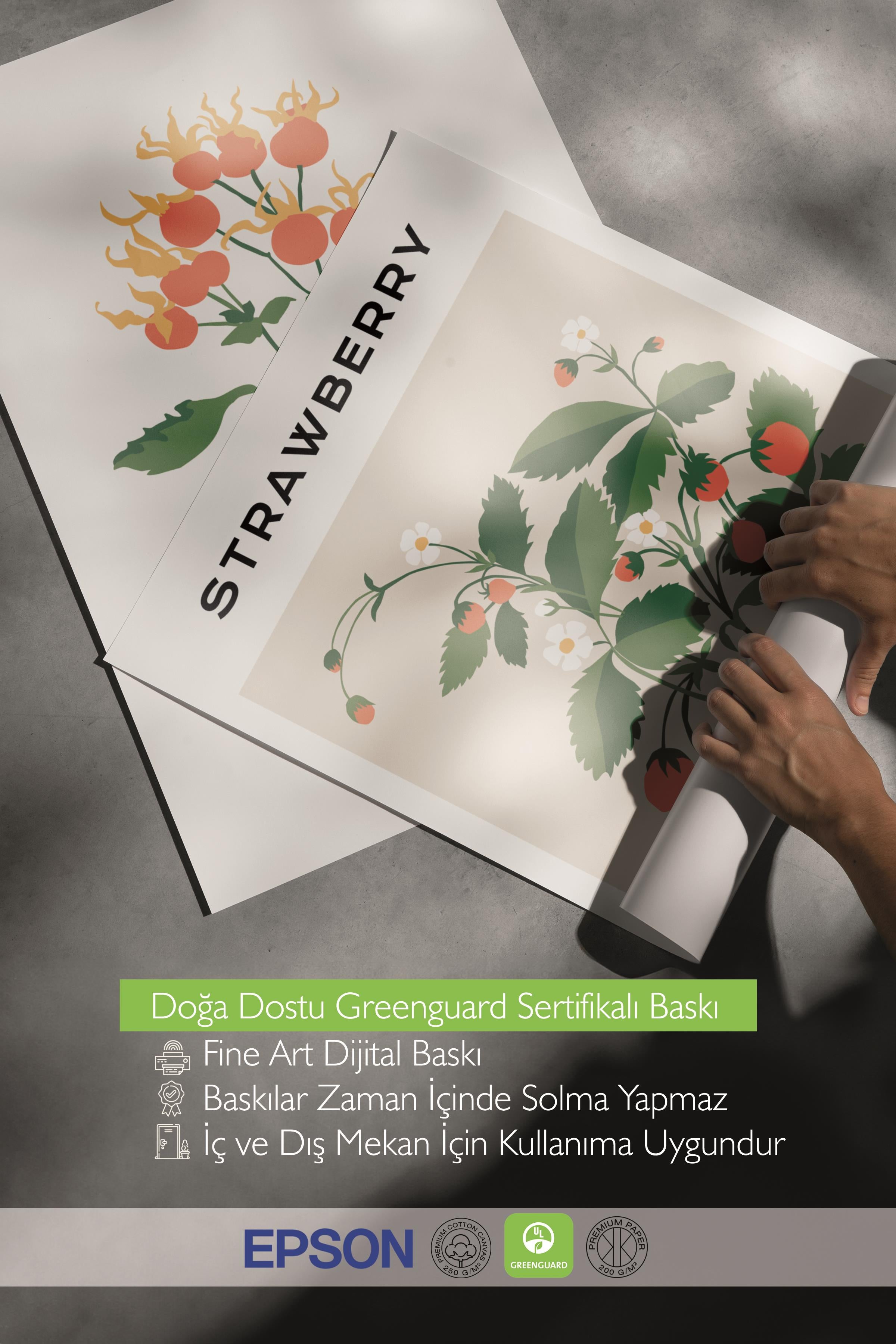 Çerçeveli Tablo Seti, 3 Adet Siyah Çerçeve ve Minimalist Çiçekler  Temalı Poster Seti, No:300483