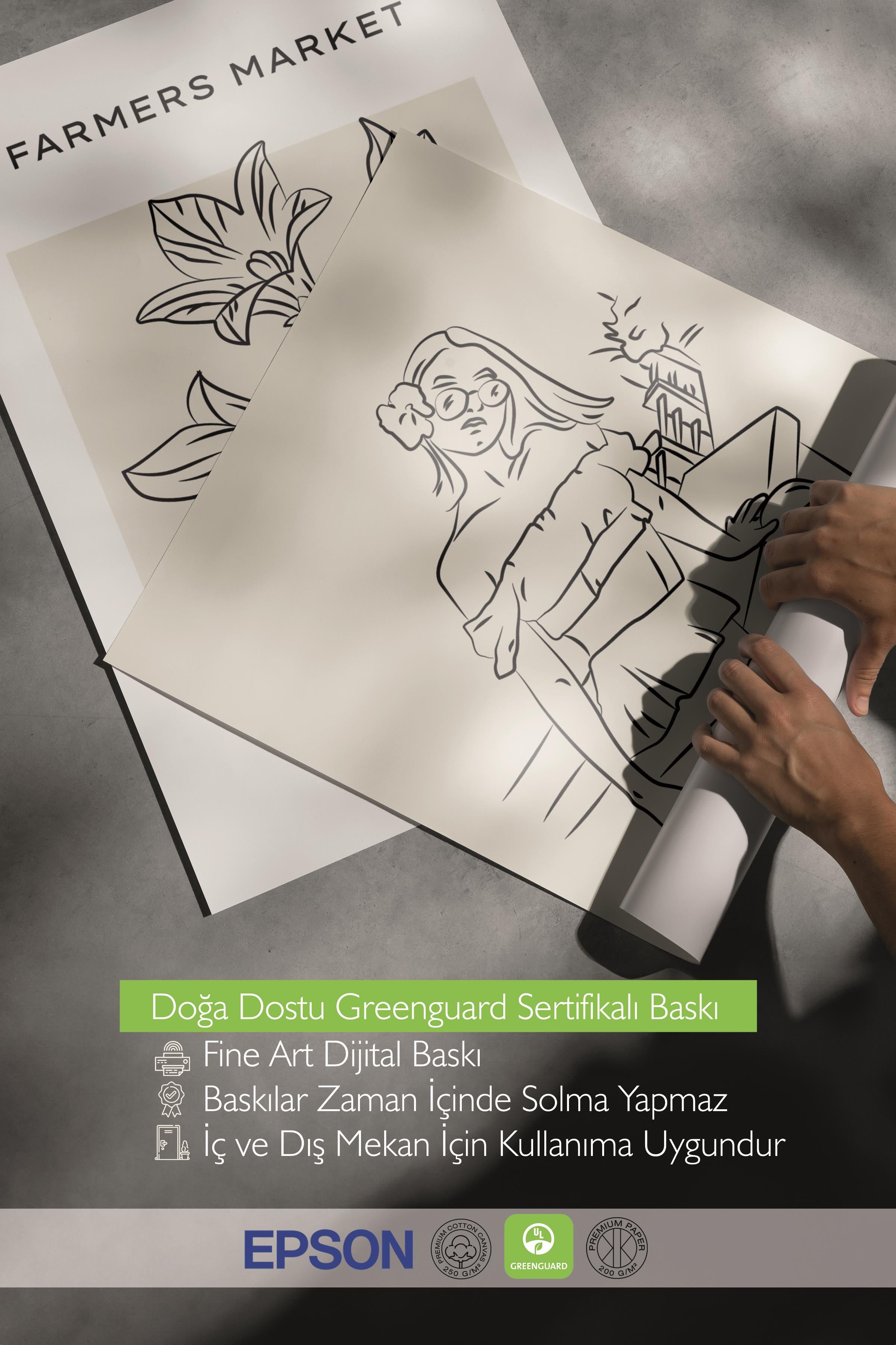 Çerçeveli Tablo Seti, 3 Adet Siyah Çerçeve ve Minimalist Çizim Temalı Poster Seti, No:300541