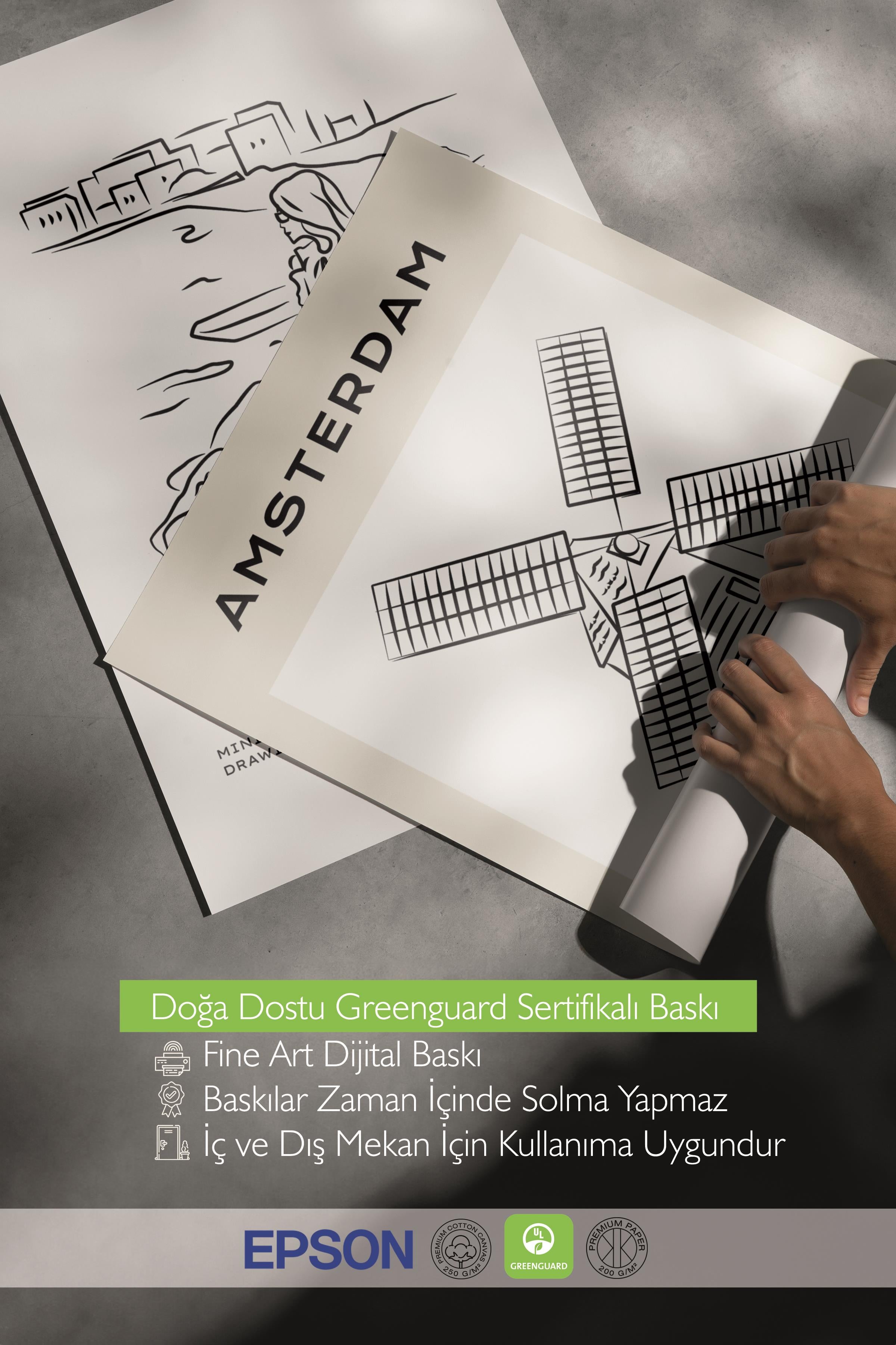 Çerçeveli Tablo Seti, 3 Adet Siyah Çerçeve ve Minimalist Çizim Temalı Poster Seti, No:300542