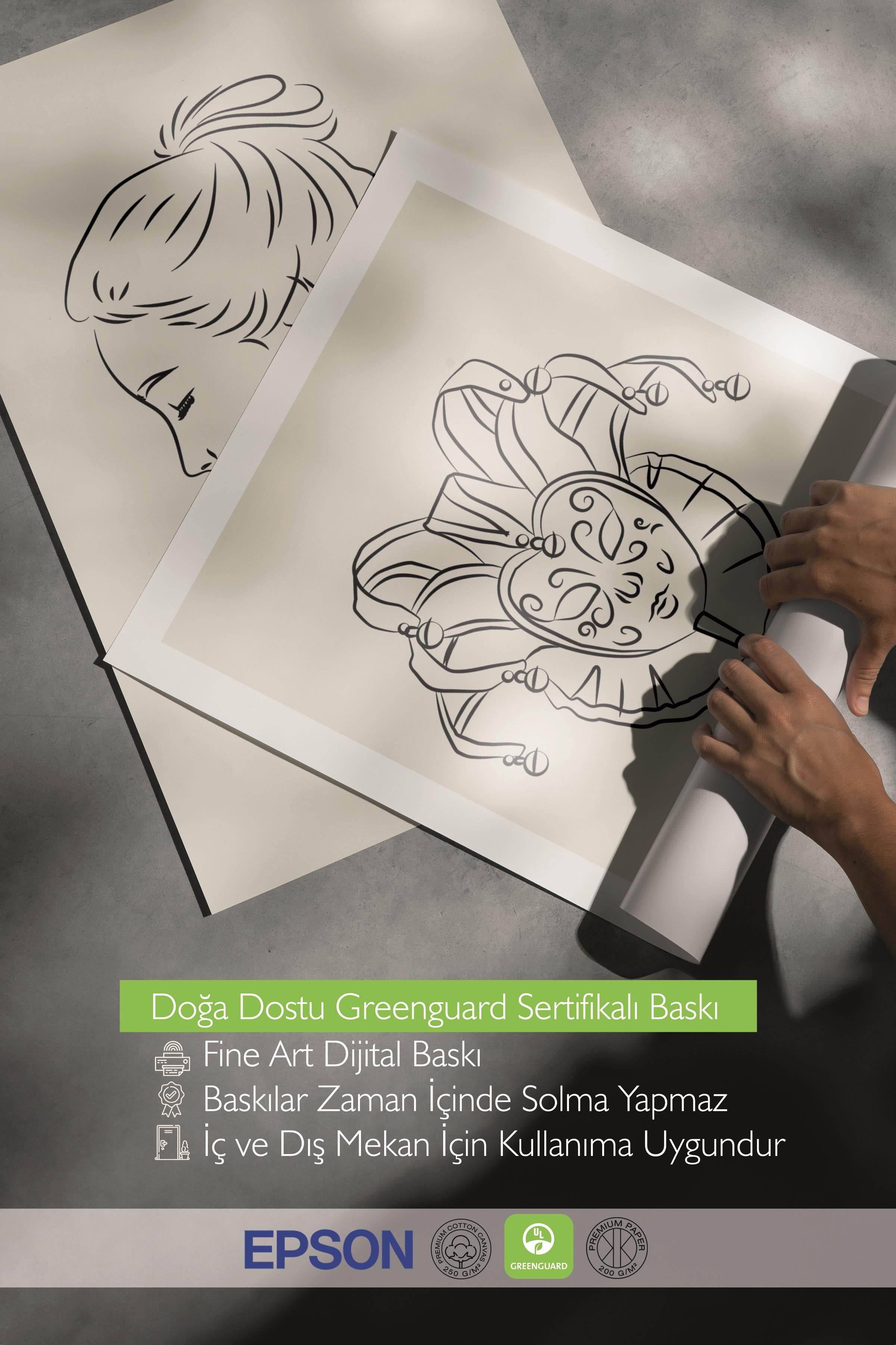 Çerçeveli Tablo Seti, 3 Adet Siyah Çerçeve ve Minimalist Çizim Temalı Poster Seti, No:300548