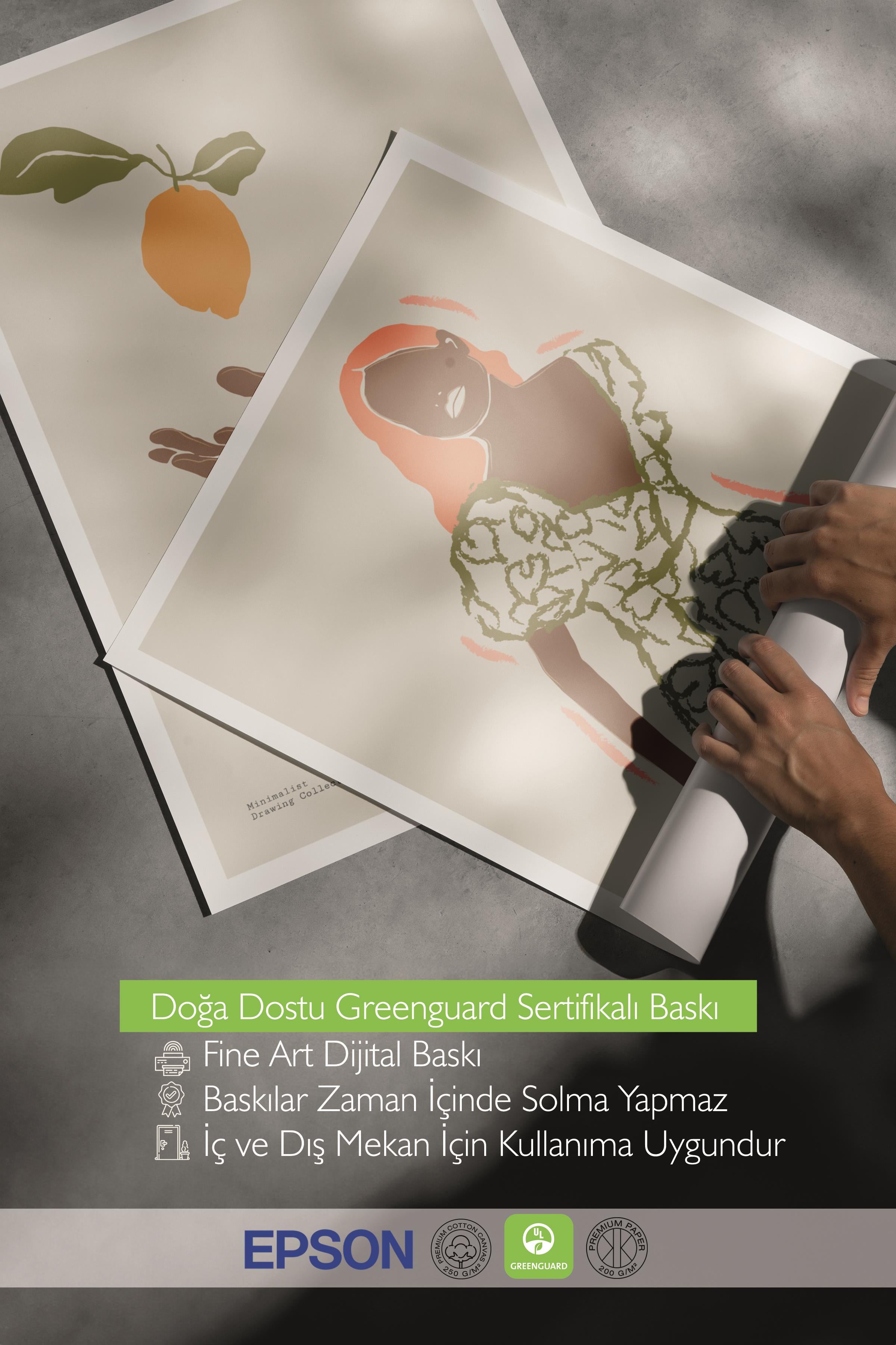 Çerçeveli Tablo Seti, 3 Adet Siyah Çerçeve ve Minimalist Çizim Temalı Poster Seti, No:300583