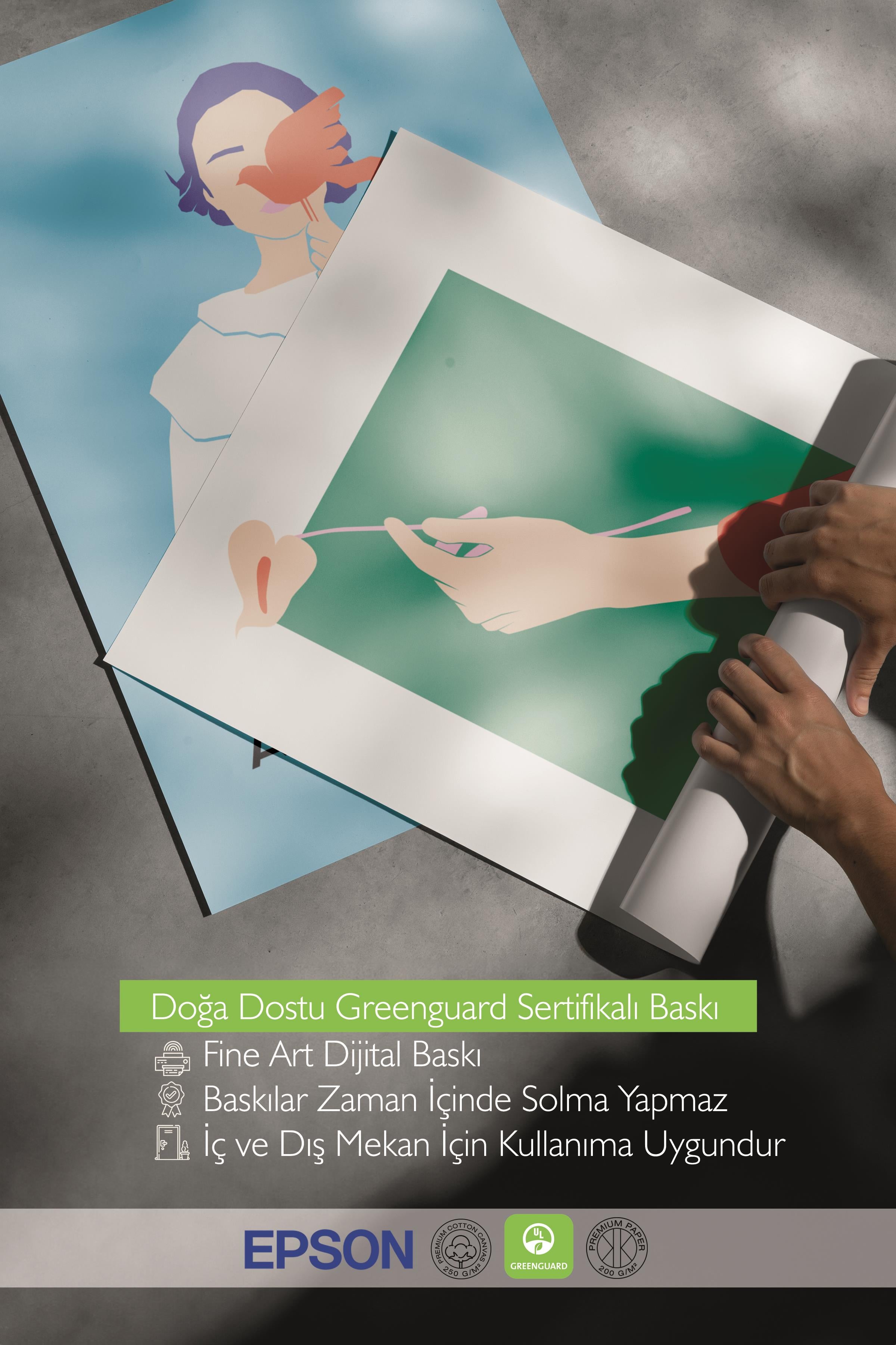 Çerçeveli Tablo Seti, 3 Adet Siyah Çerçeve ve Minimalist Safari Temalı Poster Seti, No:300494