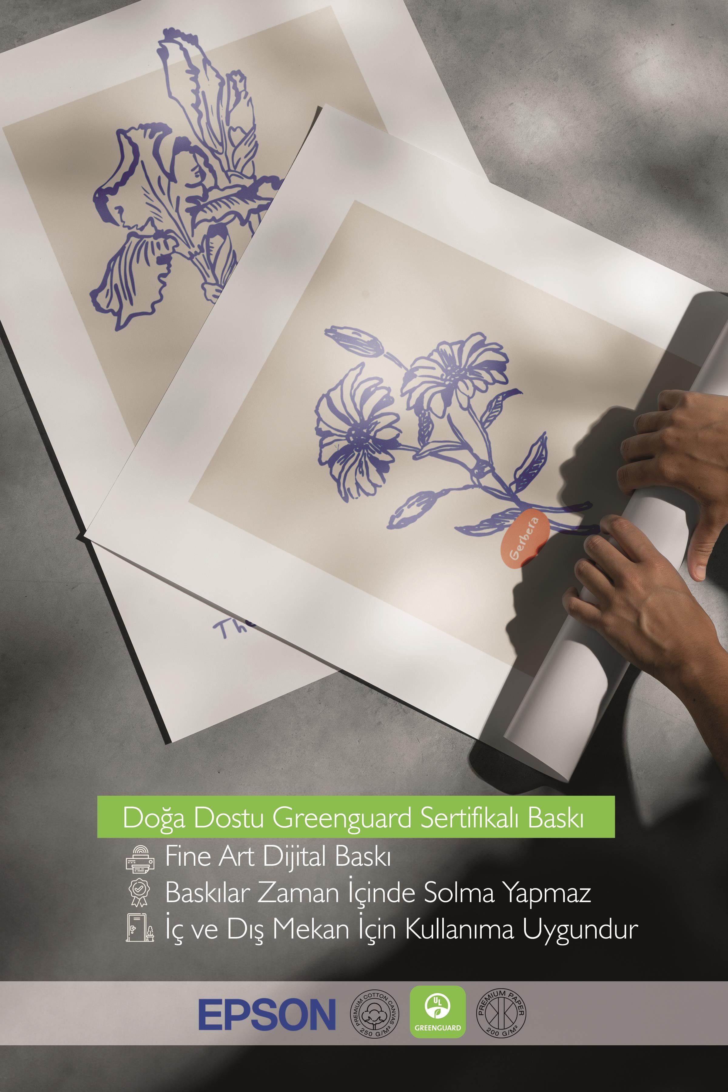 Çerçeveli Tablo Seti, 3 Adet Siyah Çerçeve ve Yeşil Minimalist Botanik Temalı Poster Seti, No:300447