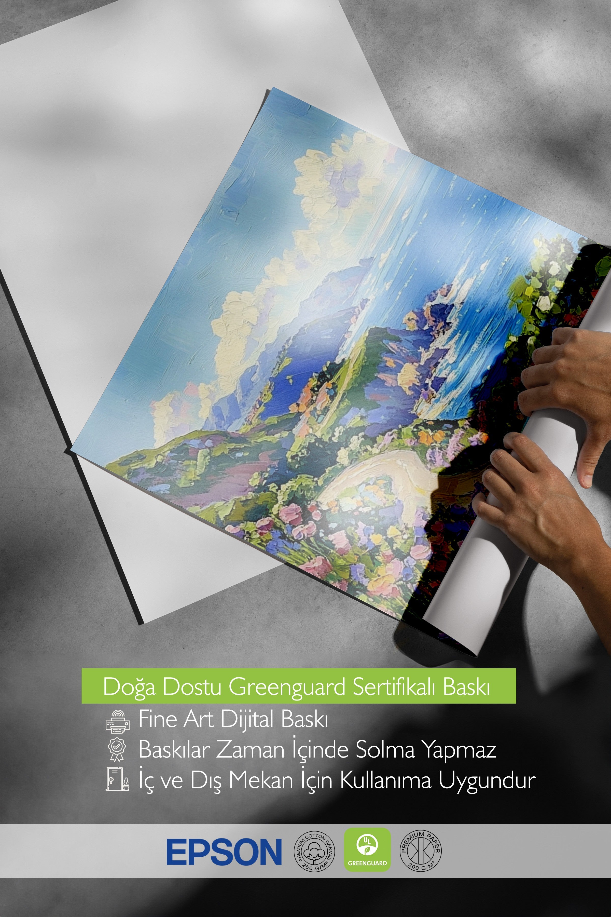 Çerçevesiz Duvar Posteri, Araba, Çiçek, Yol, İzlenimci, Mavi, Pastel Tonlar Renk Poster, 2025 Yaz Seçkisi, NO:109812
