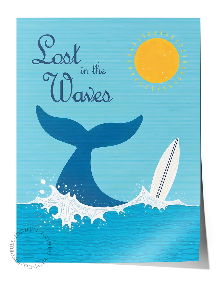 Lost in the Waves Poster Yaz Seçkisi Çerçevesiz Poster
