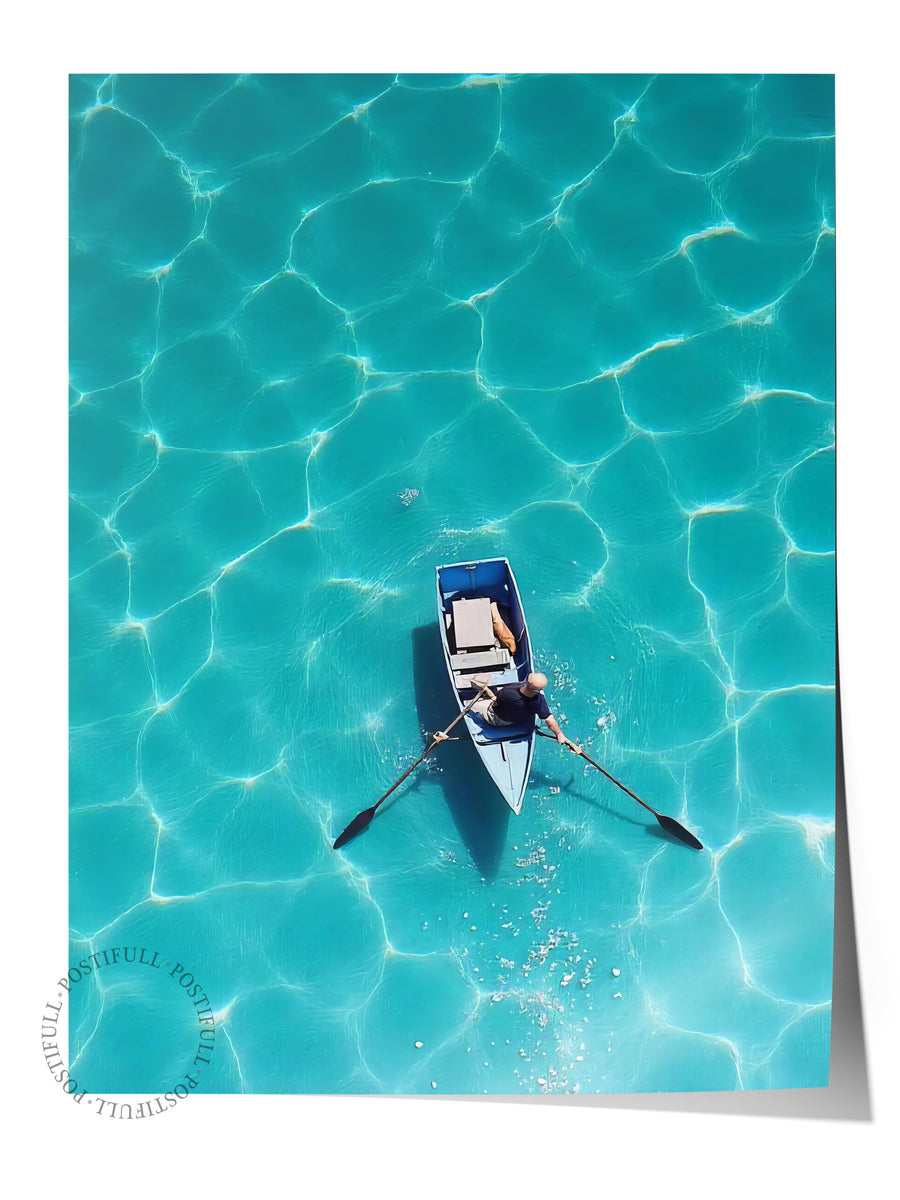 Göl Üzerinde Sandal Poster Fotoğraf Yaz Seçkisi Çerçevesiz Poster