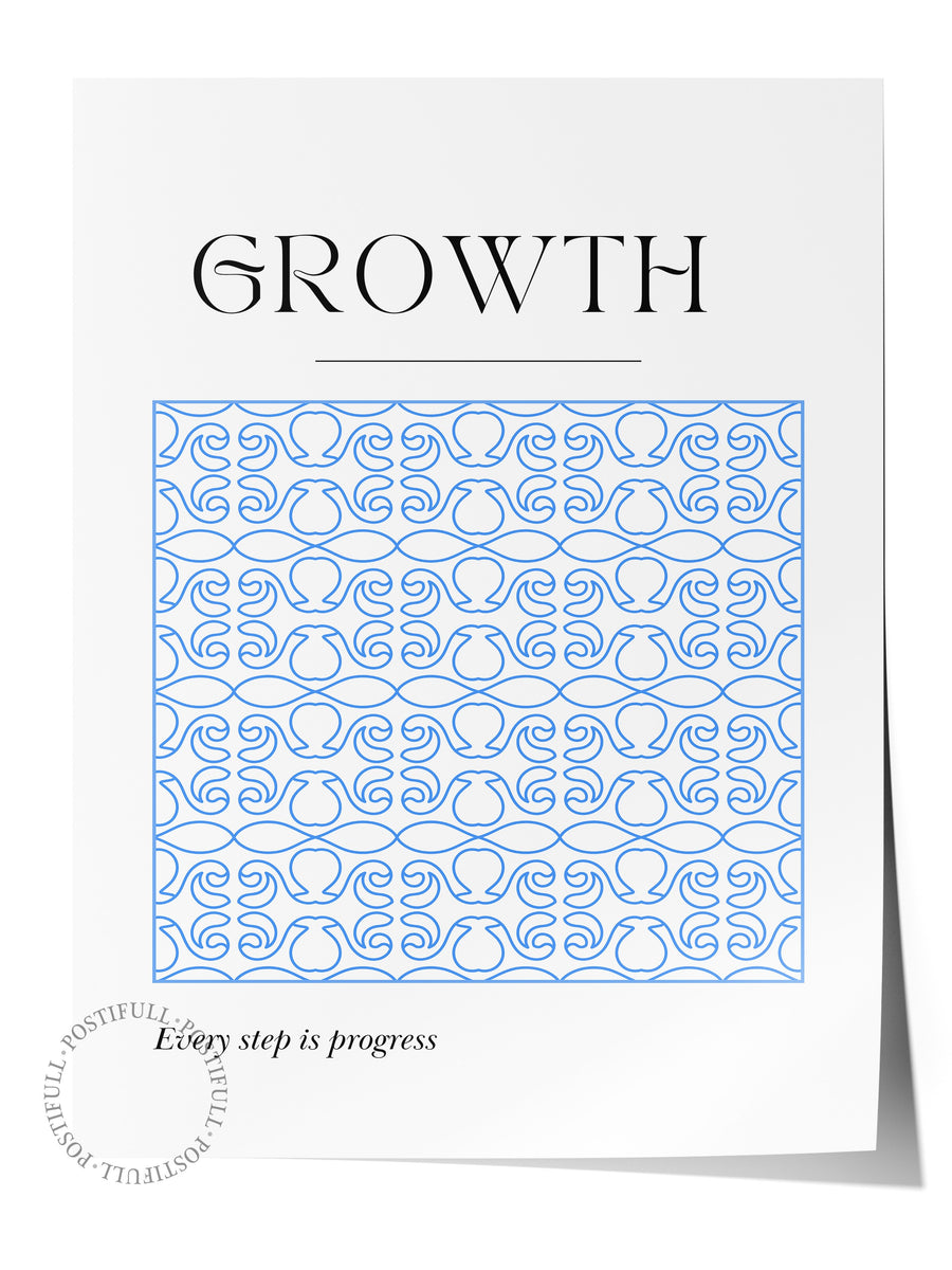 Büyüme Yazısı ve Geometrik Desen Minimalist Yaz Seçkisi Çerçevesiz Poster