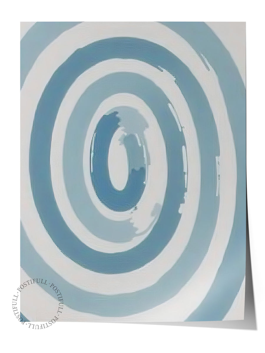 Merkezde Dairelerle Soyut Desen Poster Yaz Seçkisi Çerçevesiz Poster