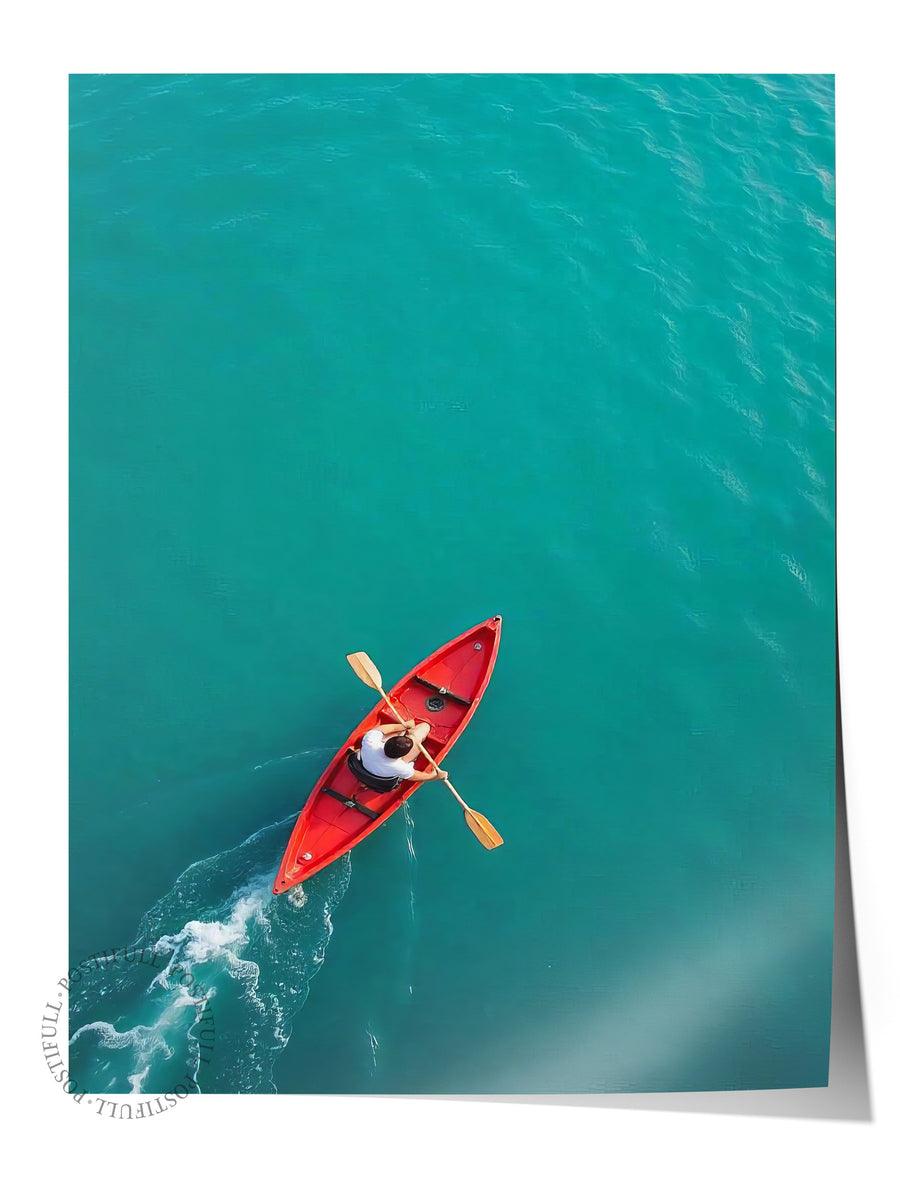 Kano ile Su Üzerinde Poster Fotoğraf Yaz Seçkisi Çerçevesiz Poster