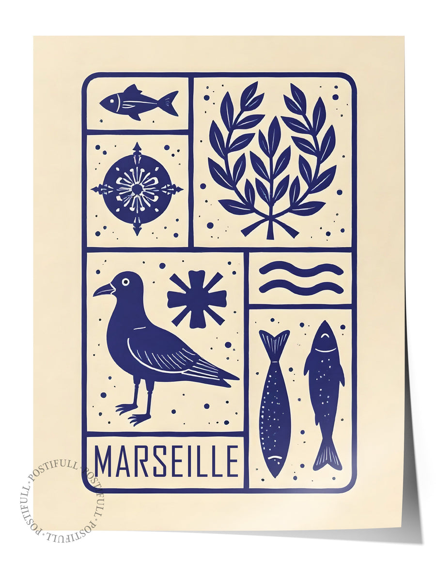 MARSEILLE Poster Yaz Seçkisi Çerçevesiz Poster