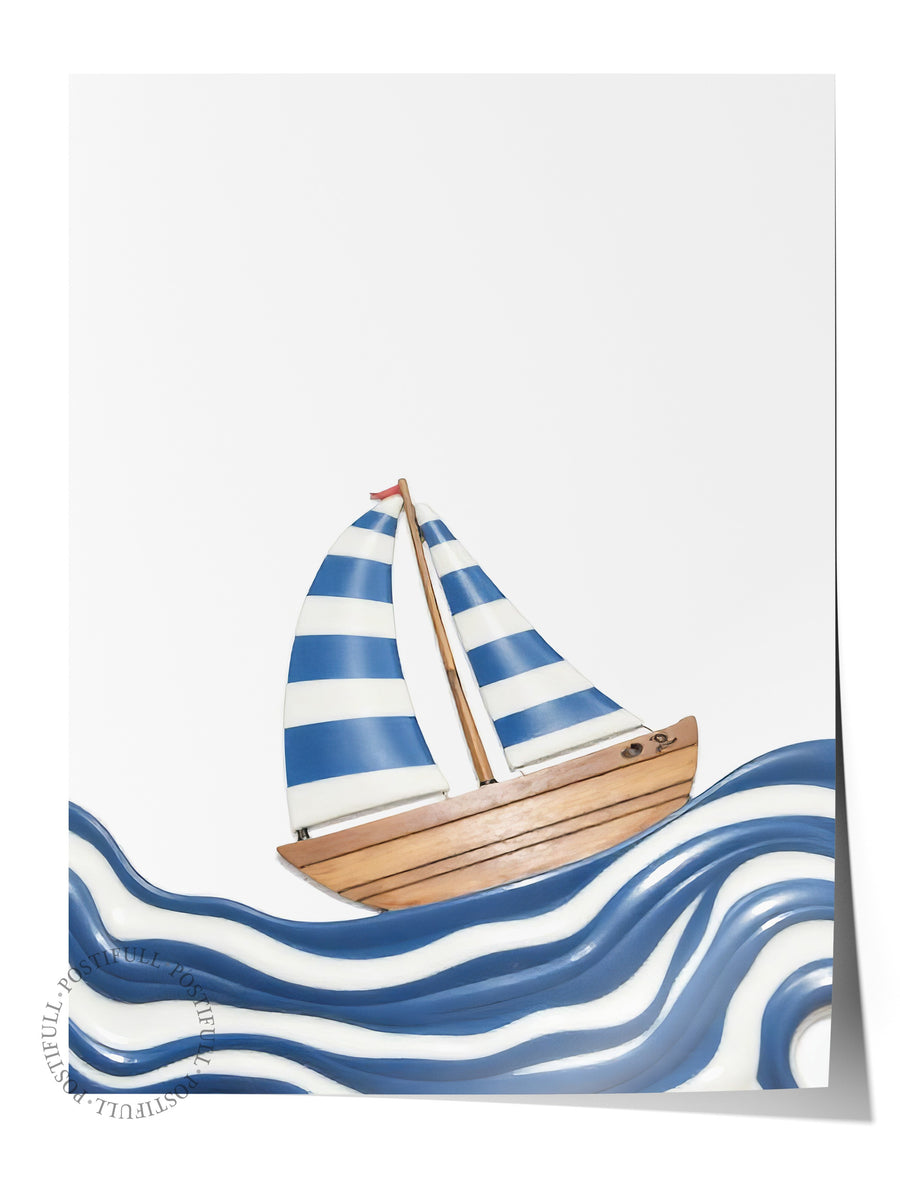 Yelkenli Tekne Poster Yaz Seçkisi Çerçevesiz Poster