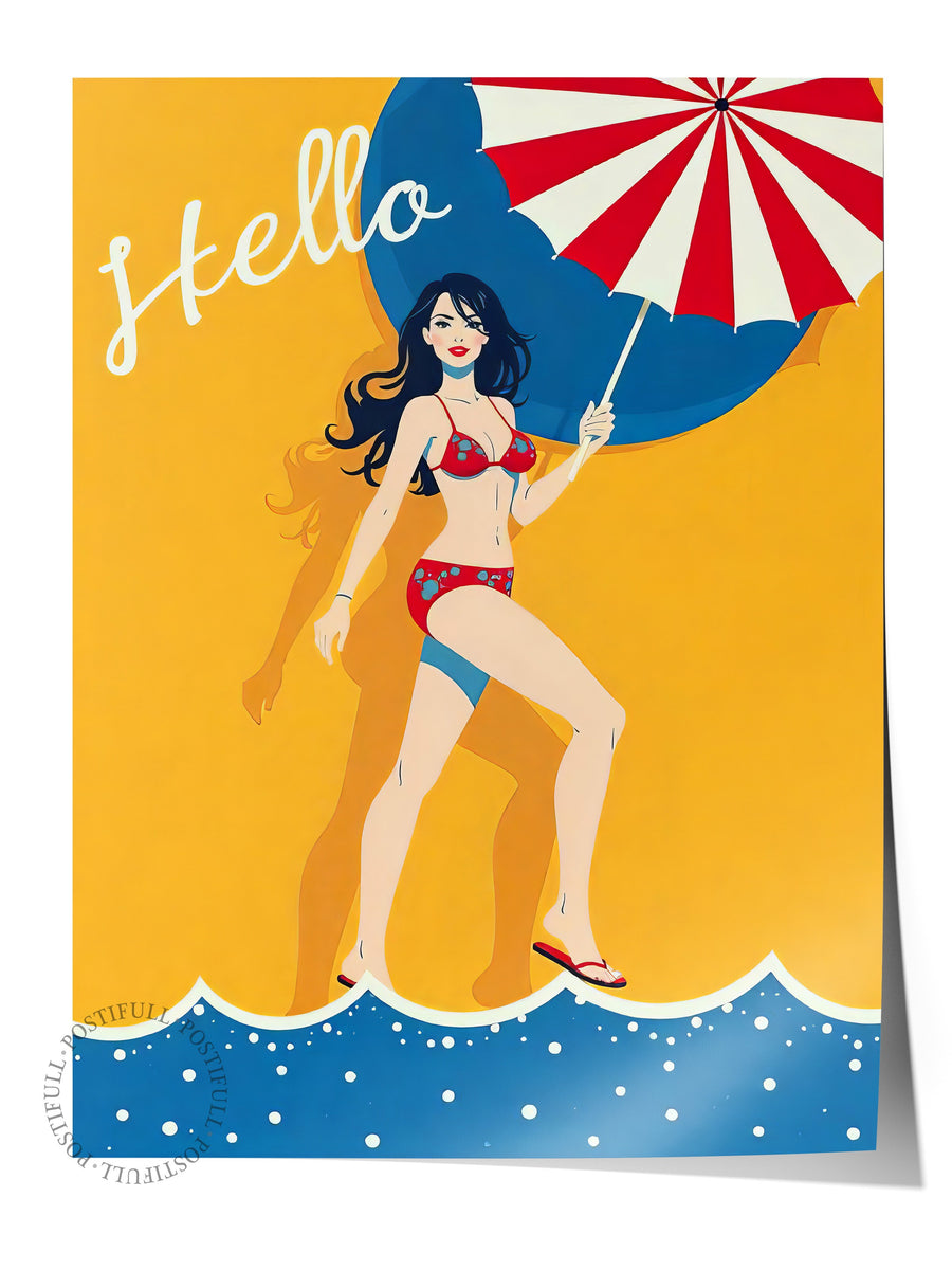 Hello Poster Yaz Seçkisi Çerçevesiz Poster