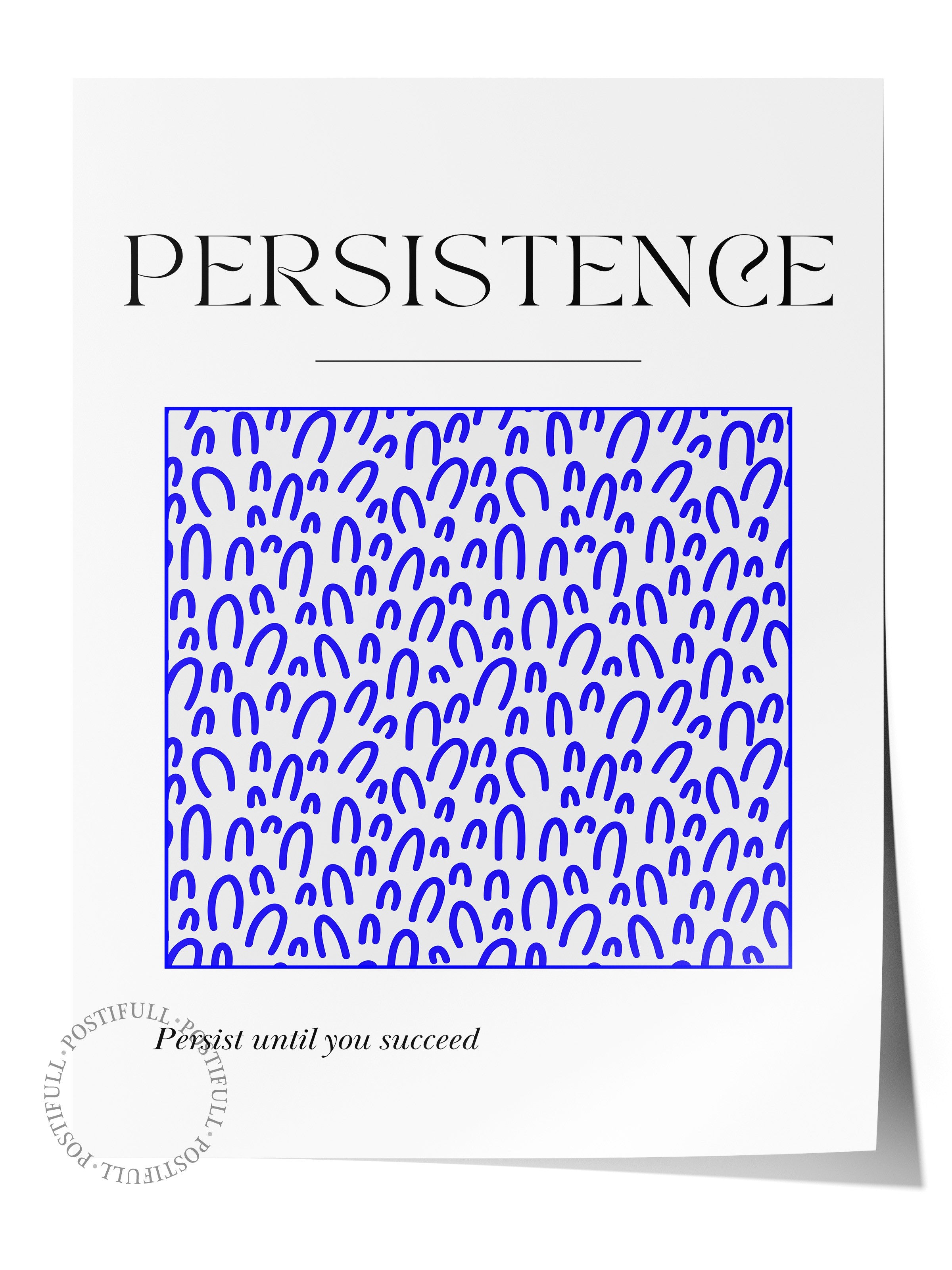 Çerçevesiz Duvar Posteri, Metin, Desen, Minimalist, Typography-Based, Beyaz, Mavi Renk Poster, 2025 Yaz Seçkisi, NO:109850