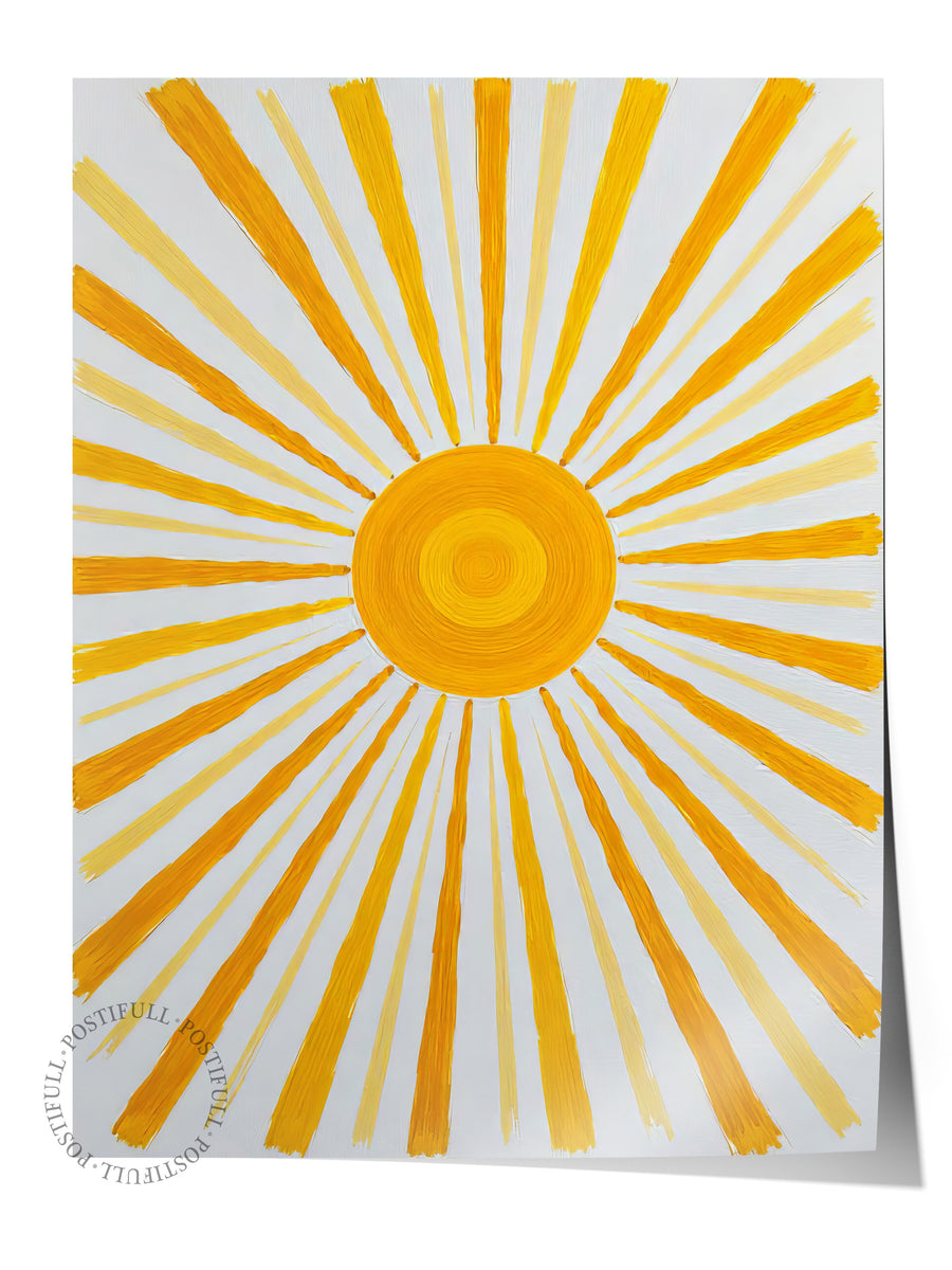 Güneş Radyasyonu Poster Yaz Seçkisi Çerçevesiz Poster