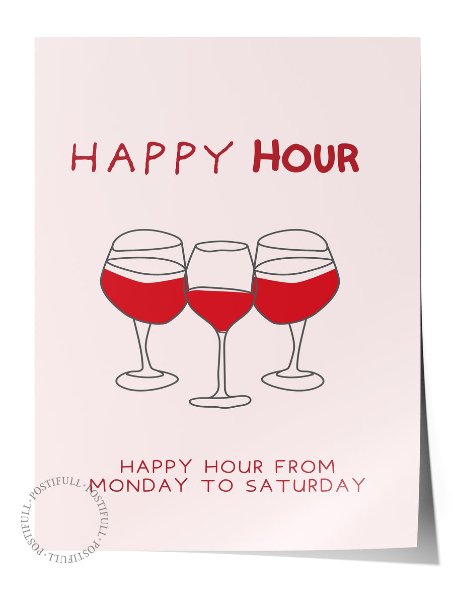 HAPPY HOUR Poster Yaz Seçkisi Çerçevesiz Poster