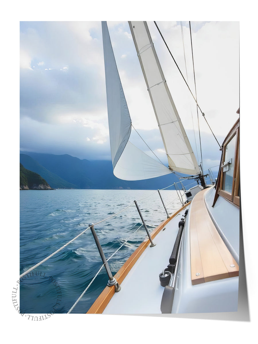 Yelkenli Yolculuğu Poster Fotoğraf Yaz Seçkisi Çerçevesiz Poster