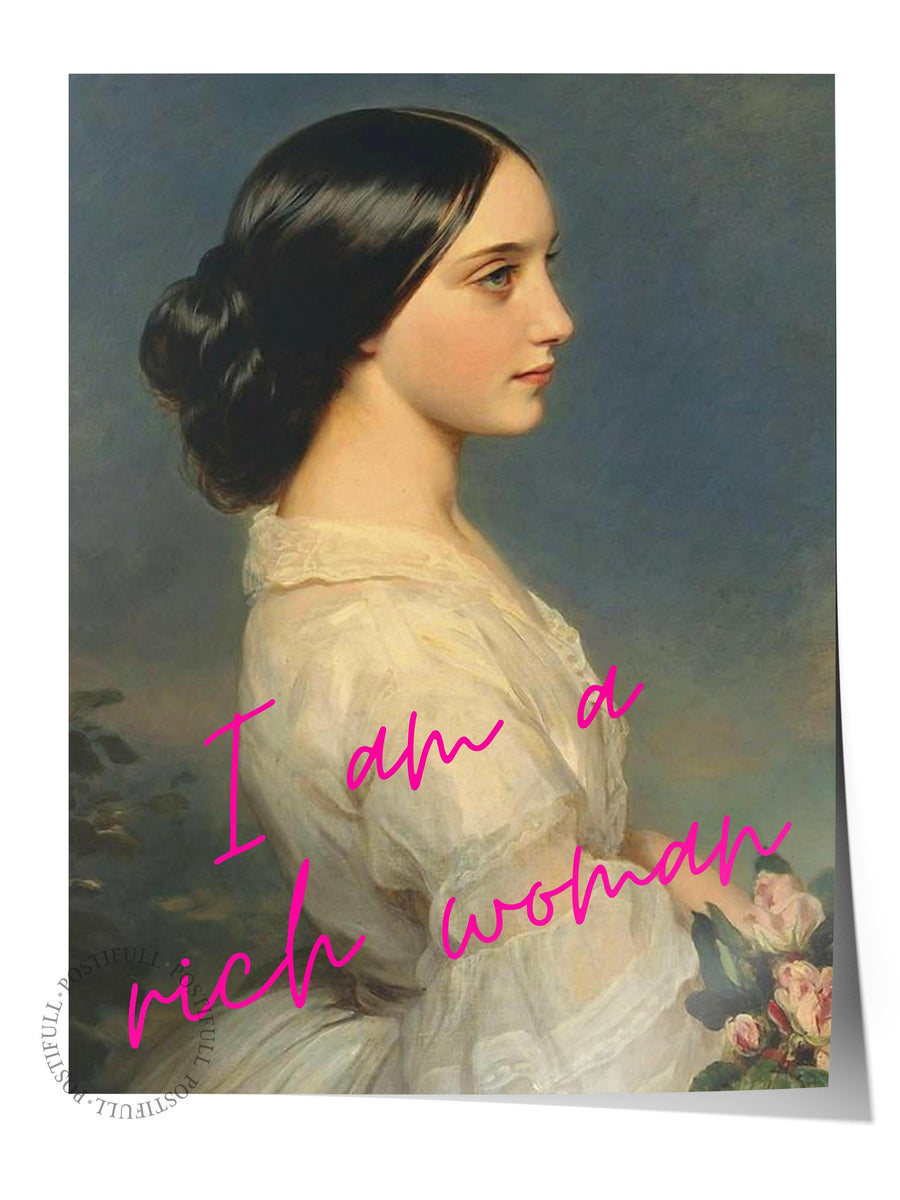 Farklı Tonlarda I am a rich woman Alternatif Sanat Çerçevesiz Poster