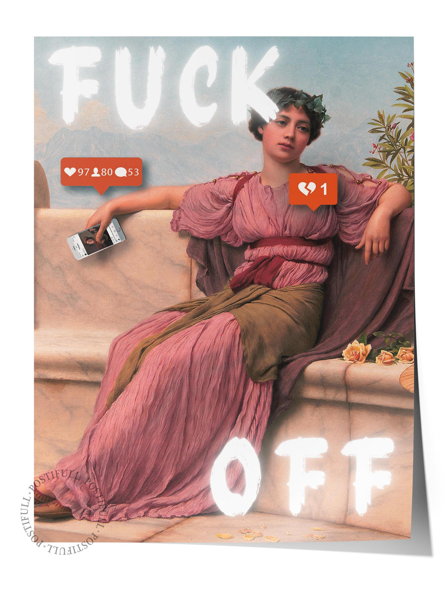 FUCK OFF Çerçevesiz Poster